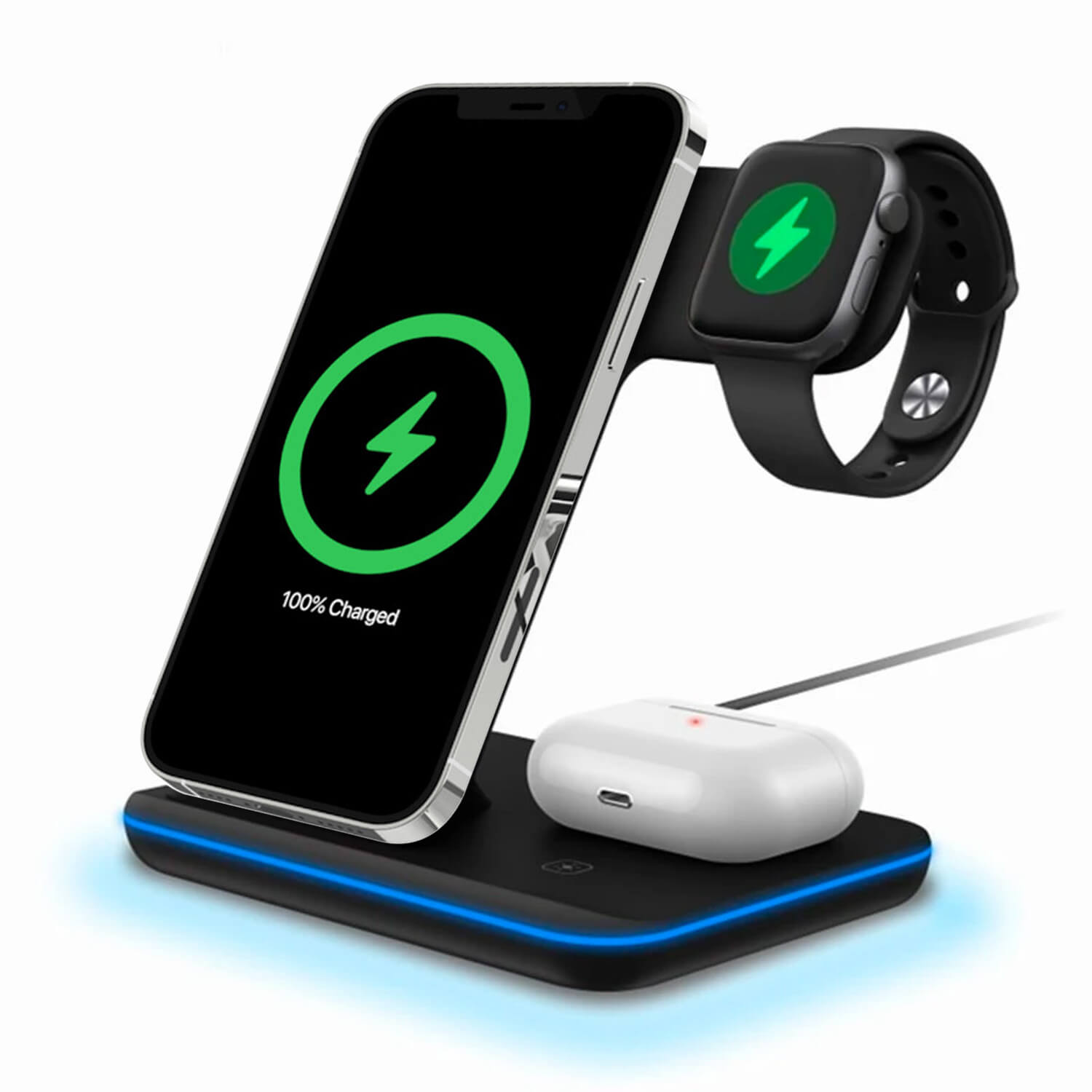 PTC Select 3 in 1 Wireless Charger Stand Dock for Apple iPhone iWatch