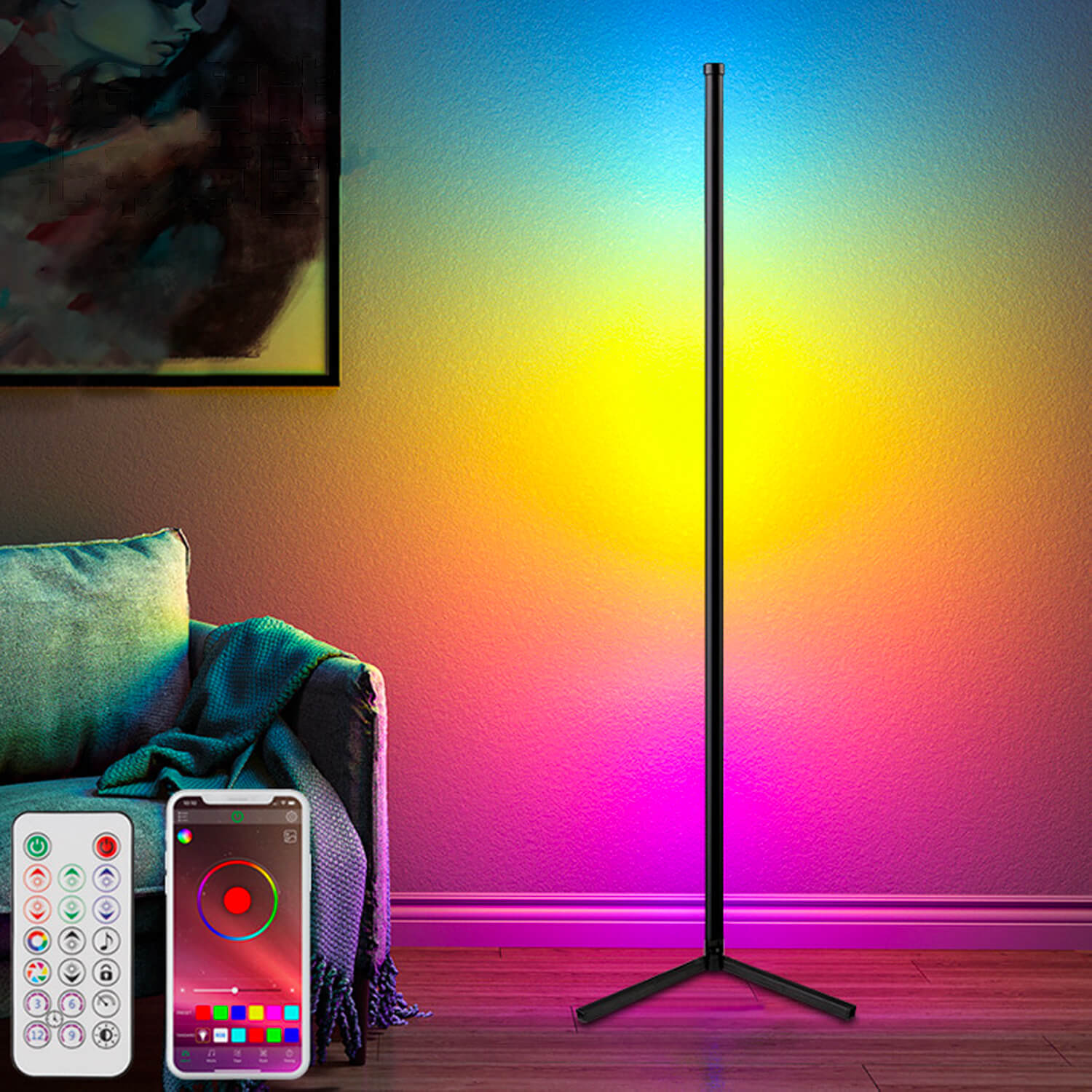 Led rgb floor deals lamp