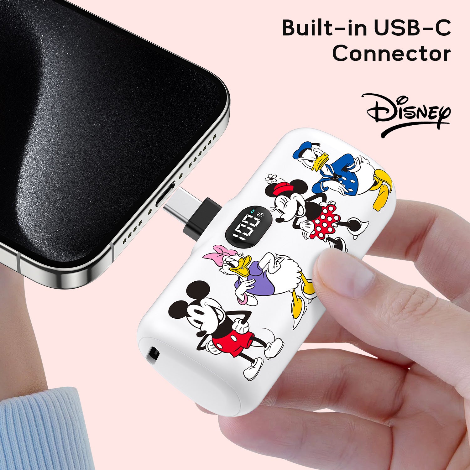 Disney Compact 5000mAh Power Bank with USB-C Connector