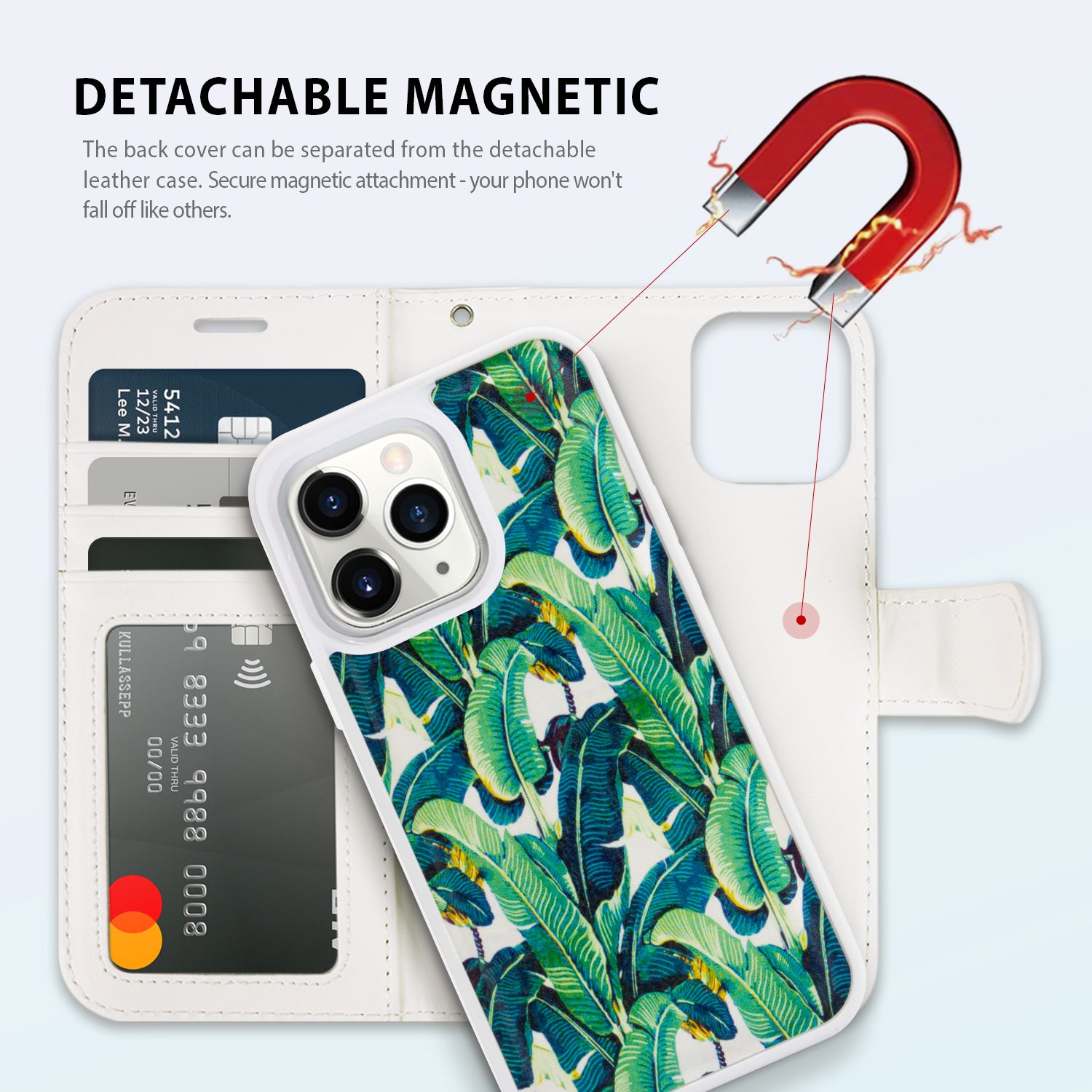 Tough On iPhone 16 Pro Case Magnetic Detachable Leather