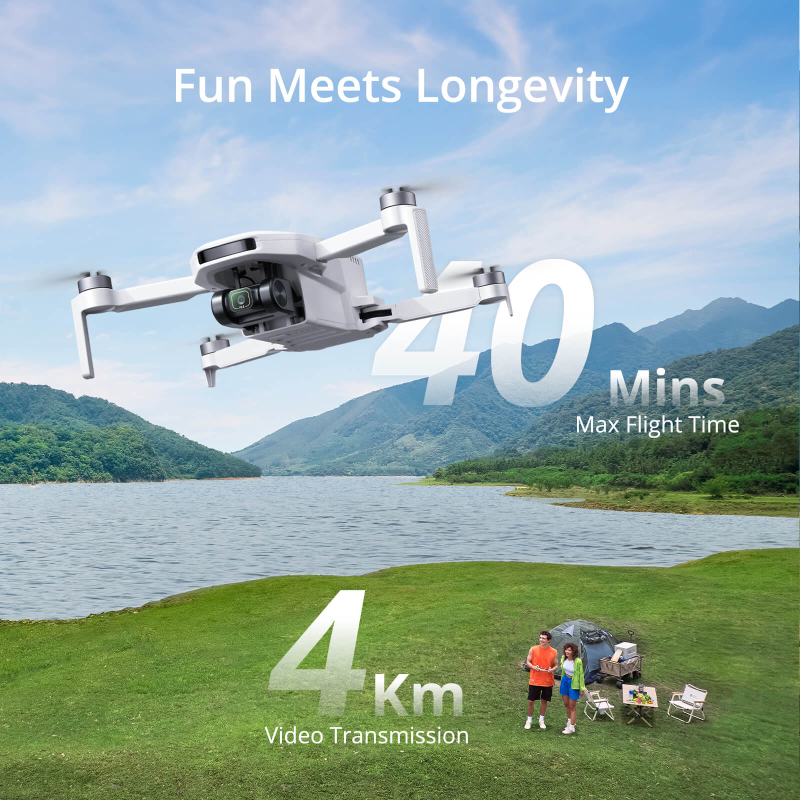 ATOM LT Sub-250g GPS Camera Drone with 40 Mins Flight Time, C0