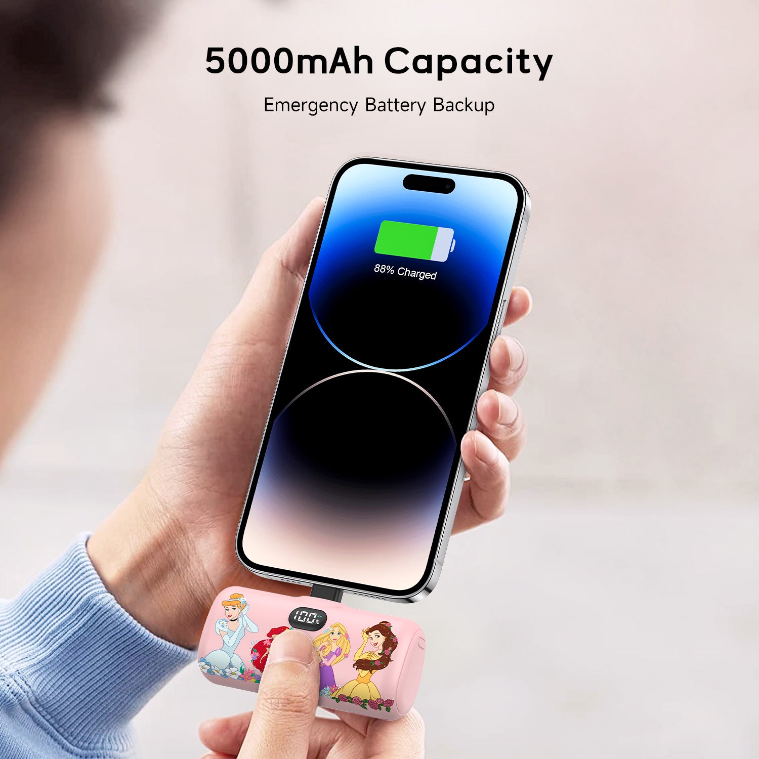 Disney Compact 5000mAh Power Bank with Lightning Connector