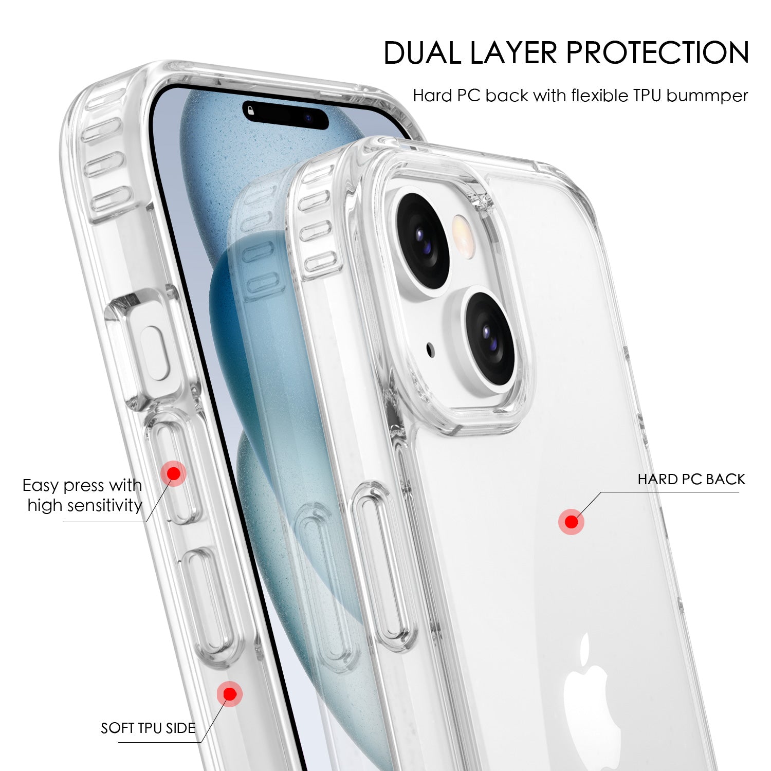 Tough On iPhone 15 Case Clear Air