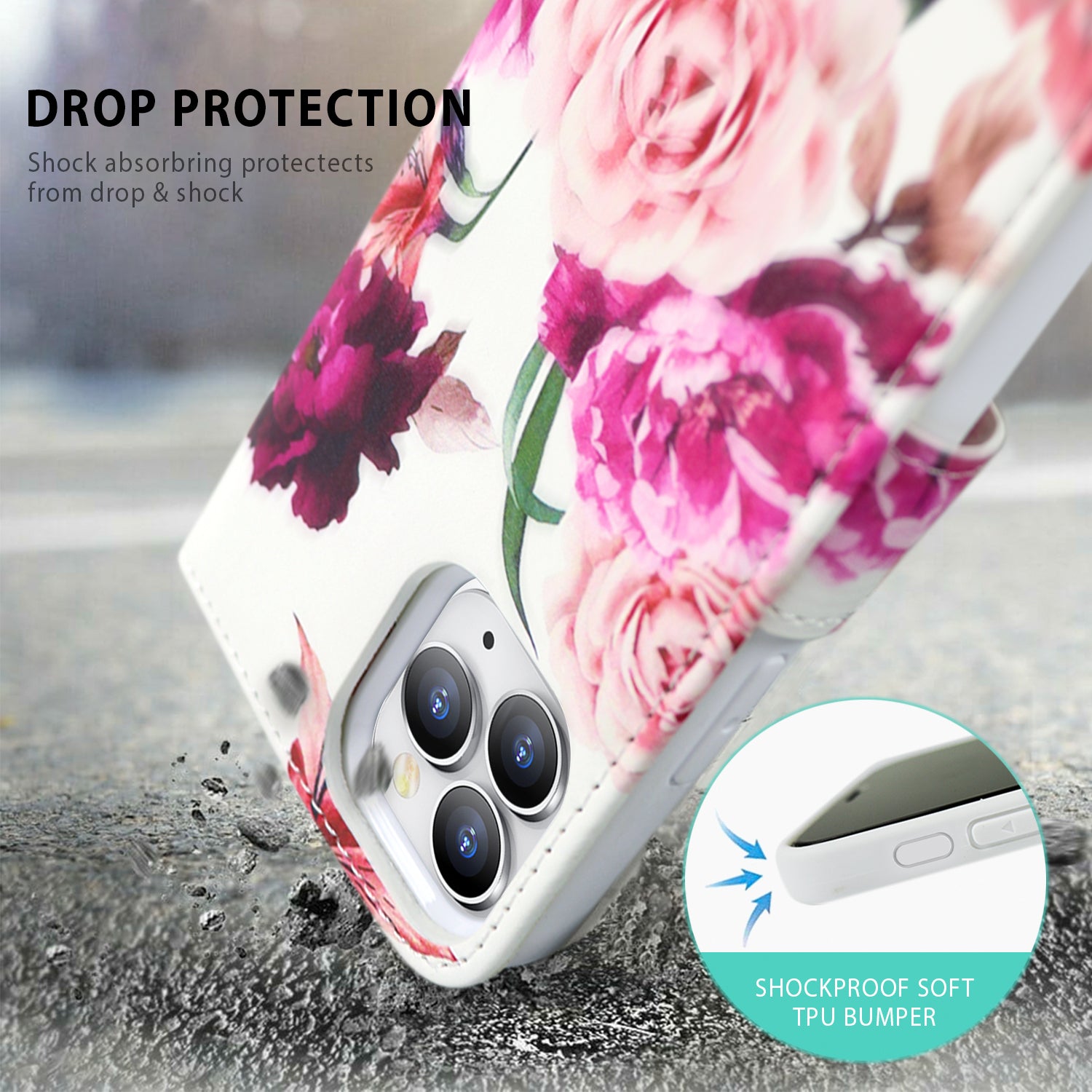 Tough On iPhone 16 Pro Case Magnetic Detachable Leather