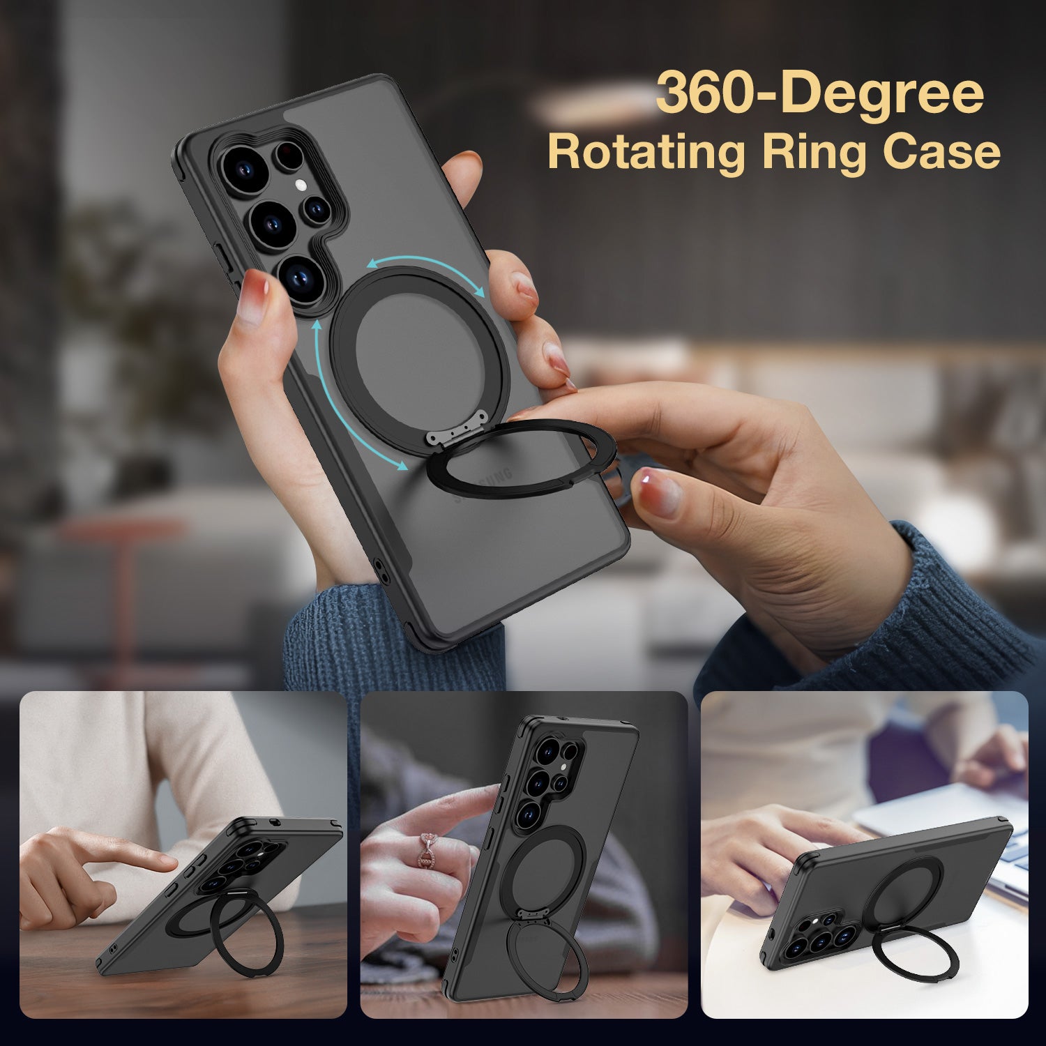 Tough On Samsung Galaxy S25 Ultra Case 360° Rotate Stand With MagSafe