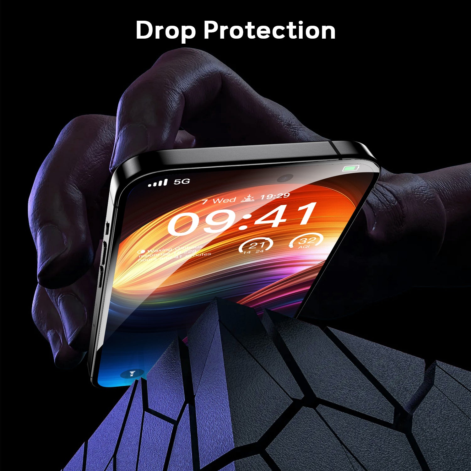 Tough On iPhone 16 Pro Max Privacy Screen Protector Tough Nano with Installation Kit