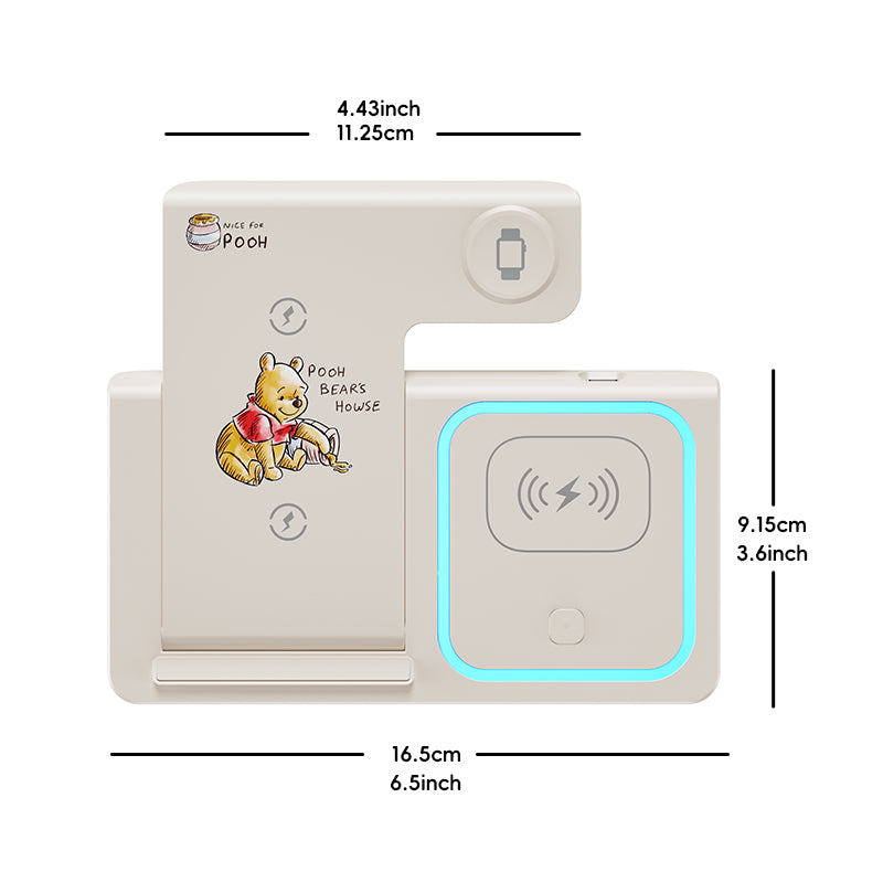 Disney 15W Wireless Charger 3 in 1 Foldable Wireless Charging