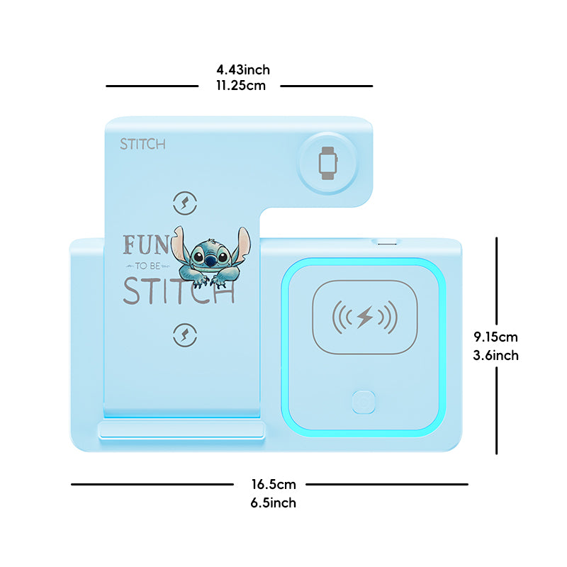 Disney 15W Wireless Charger 3 in 1 Foldable Wireless Charging