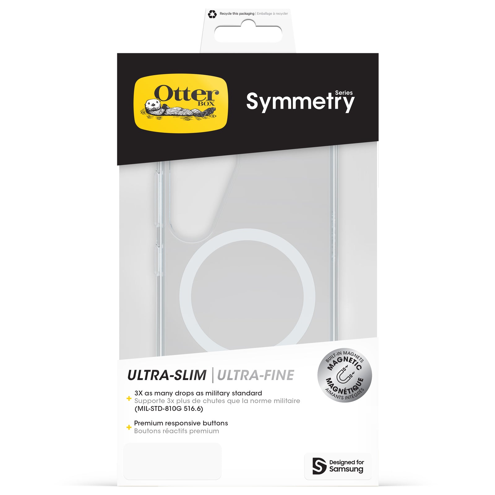 OtterBox Samsung Galaxy S25 Case Symmetry Series with Magnets Clear