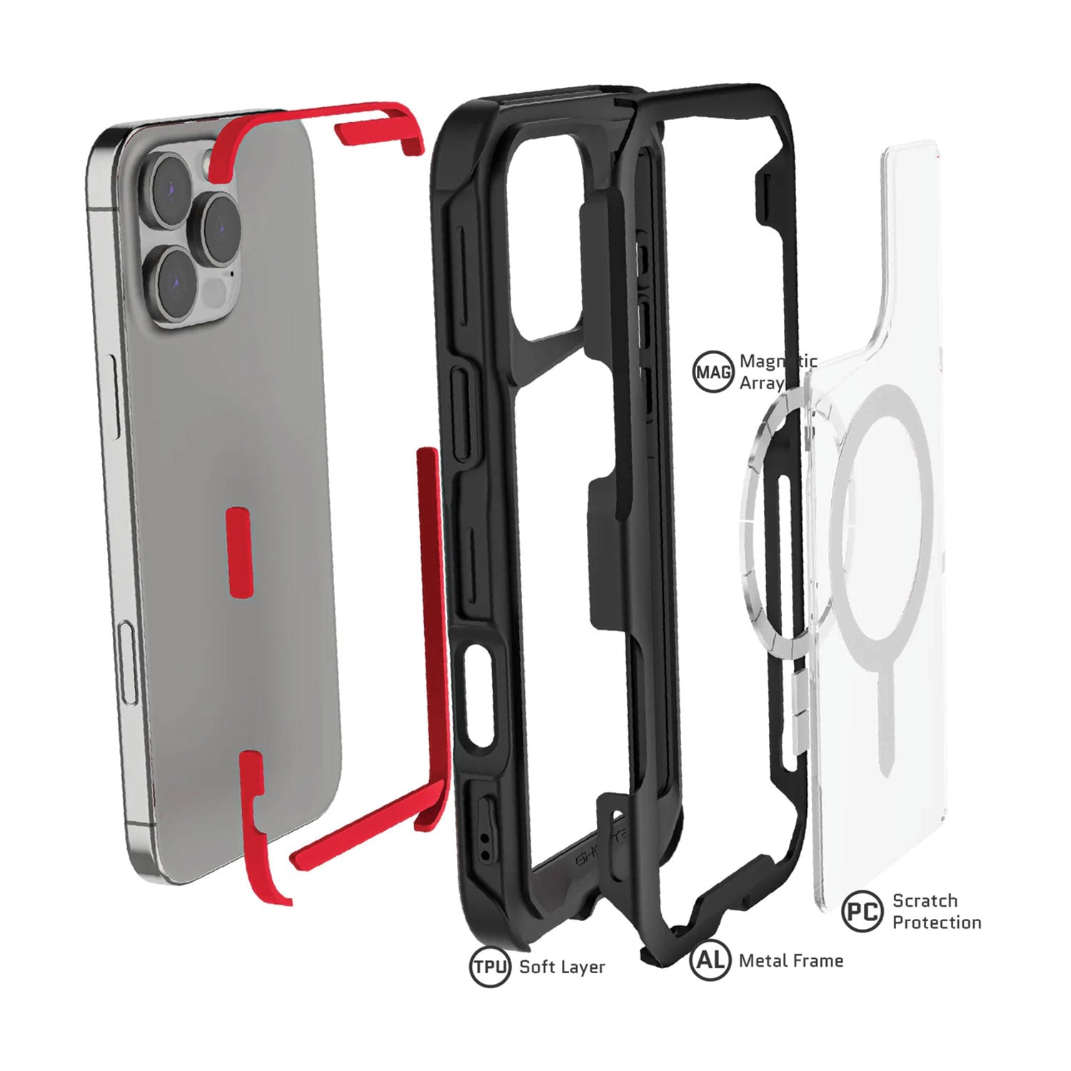 Ghostek iPhone 16 Pro Case Atomic Slim with MagSafe