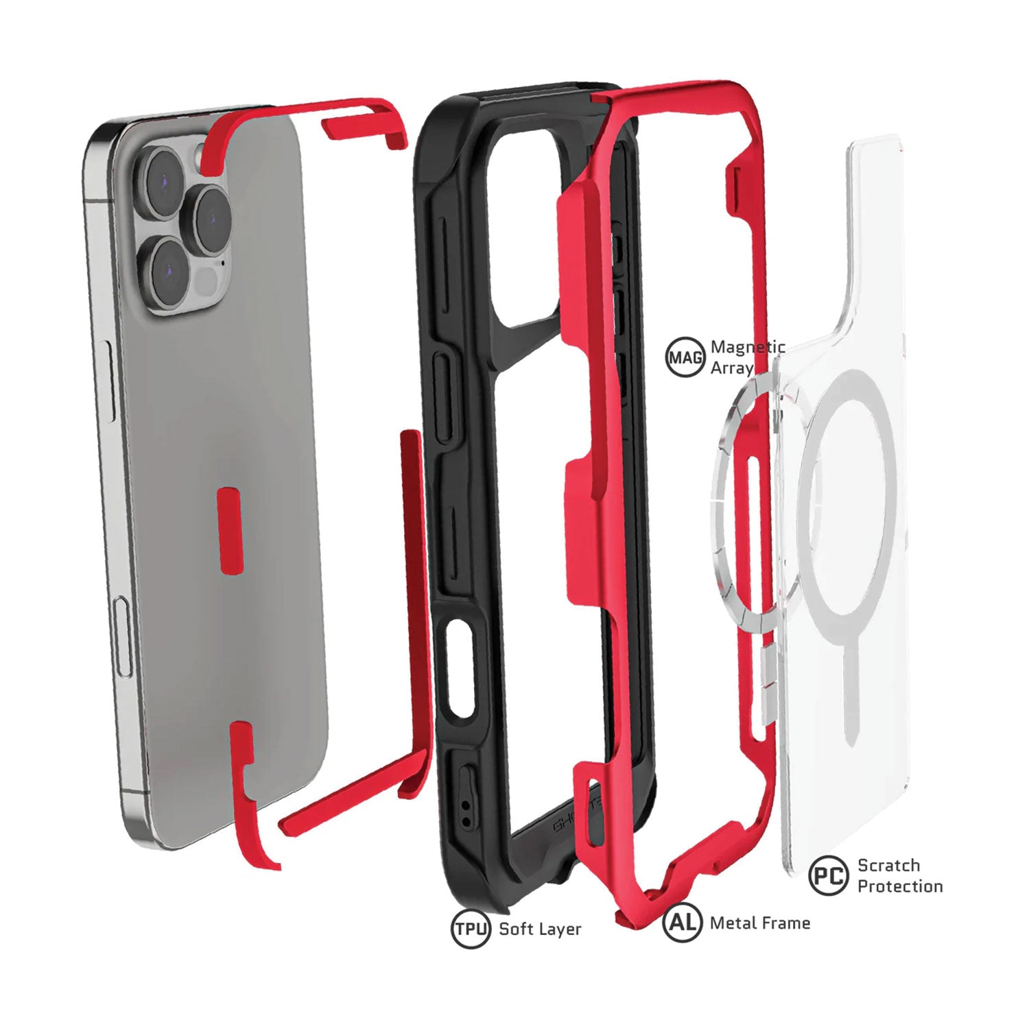 Ghostek iPhone 16 Pro Case Atomic Slim with MagSafe