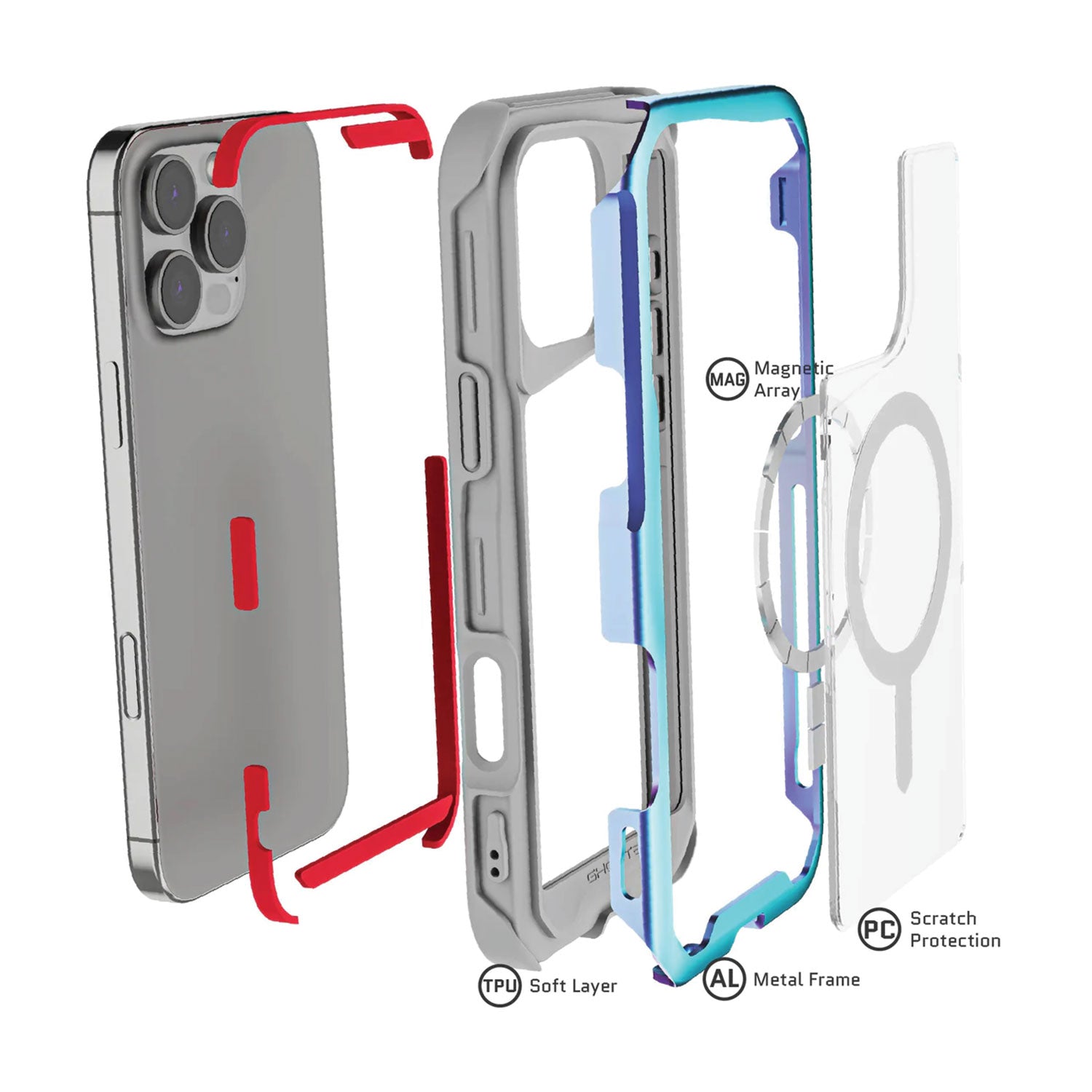 Ghostek iPhone 16 Pro Max Case Atomic Slim with MagSafe