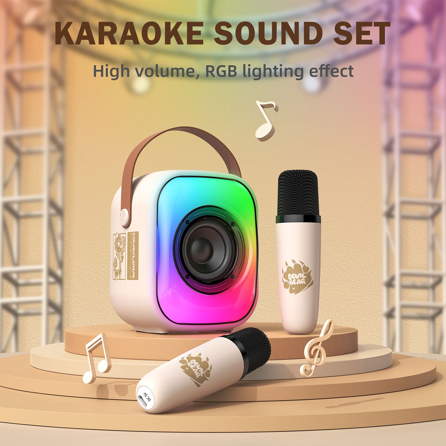 Onikuma L7 Karaoke Speaker with 2 Microphones