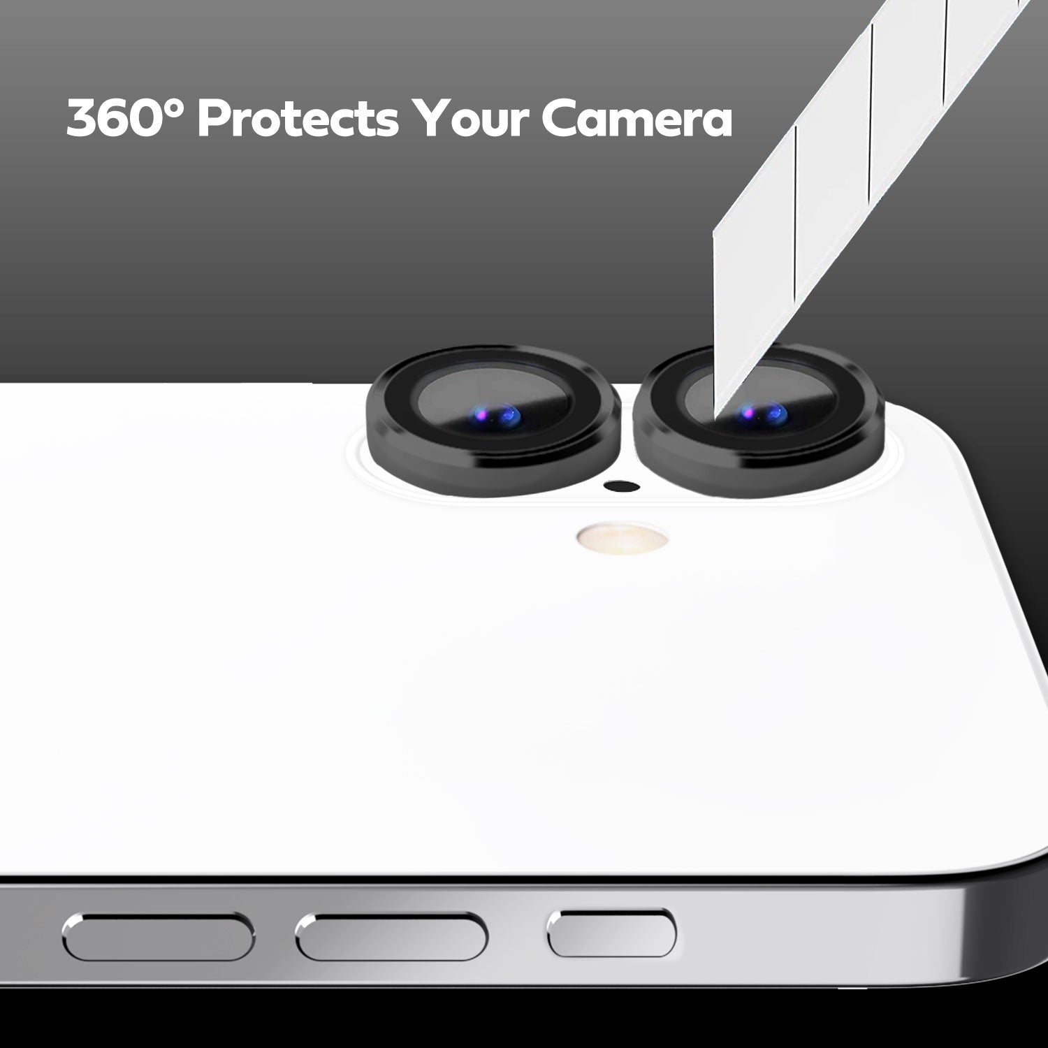 Tough On iPhone 16 Camera lens Protector Tempered Glass Individual Ring