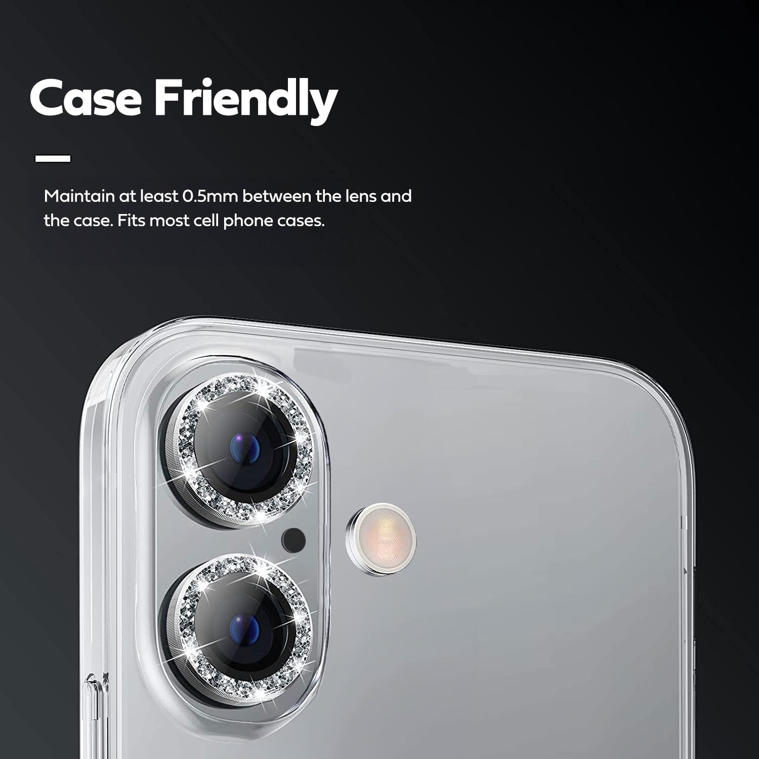 Tough On iPhone 16 Camera lens Protector Tempered Glass Individual Ring