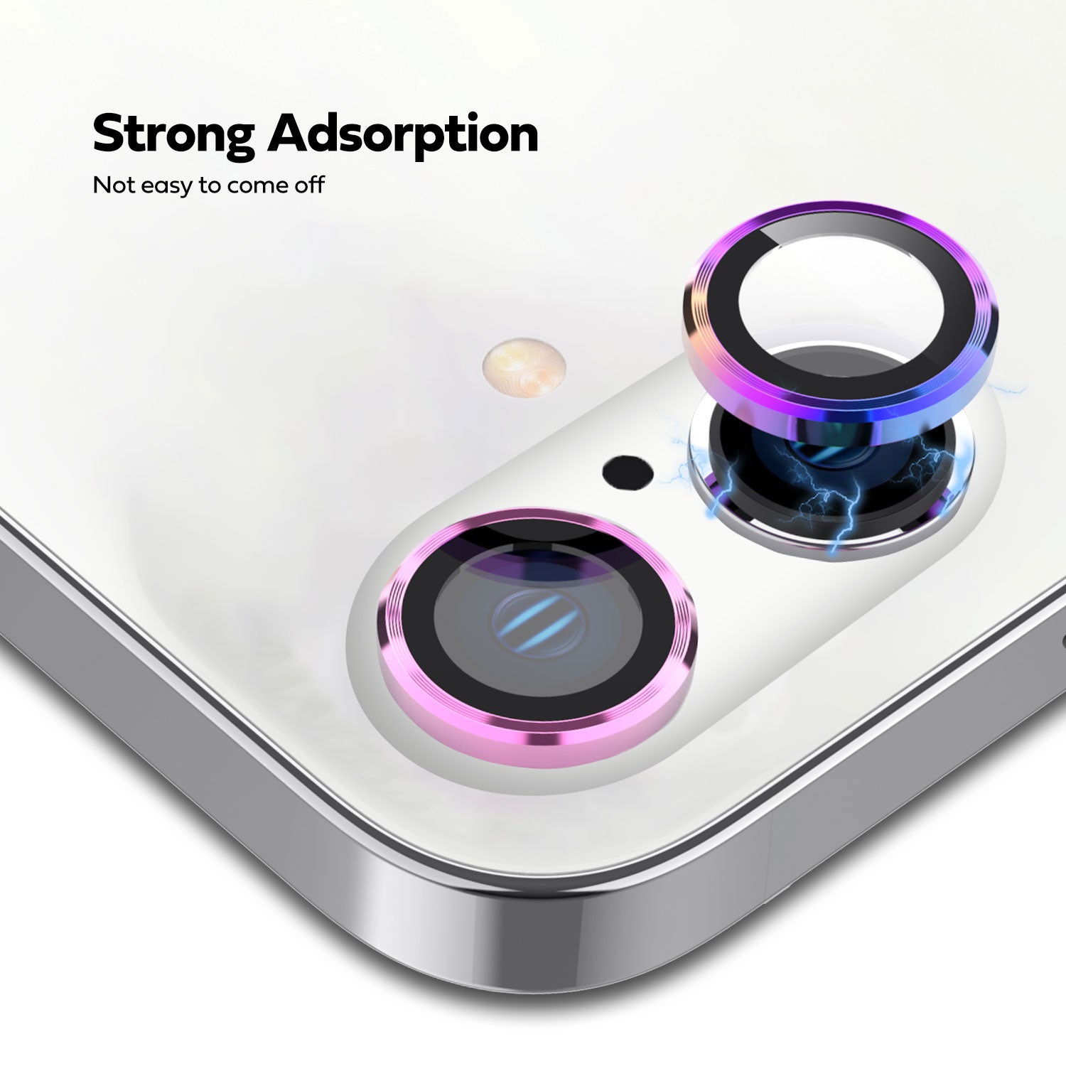 Tough On iPhone 16 Camera lens Protector Tempered Glass Individual Ring