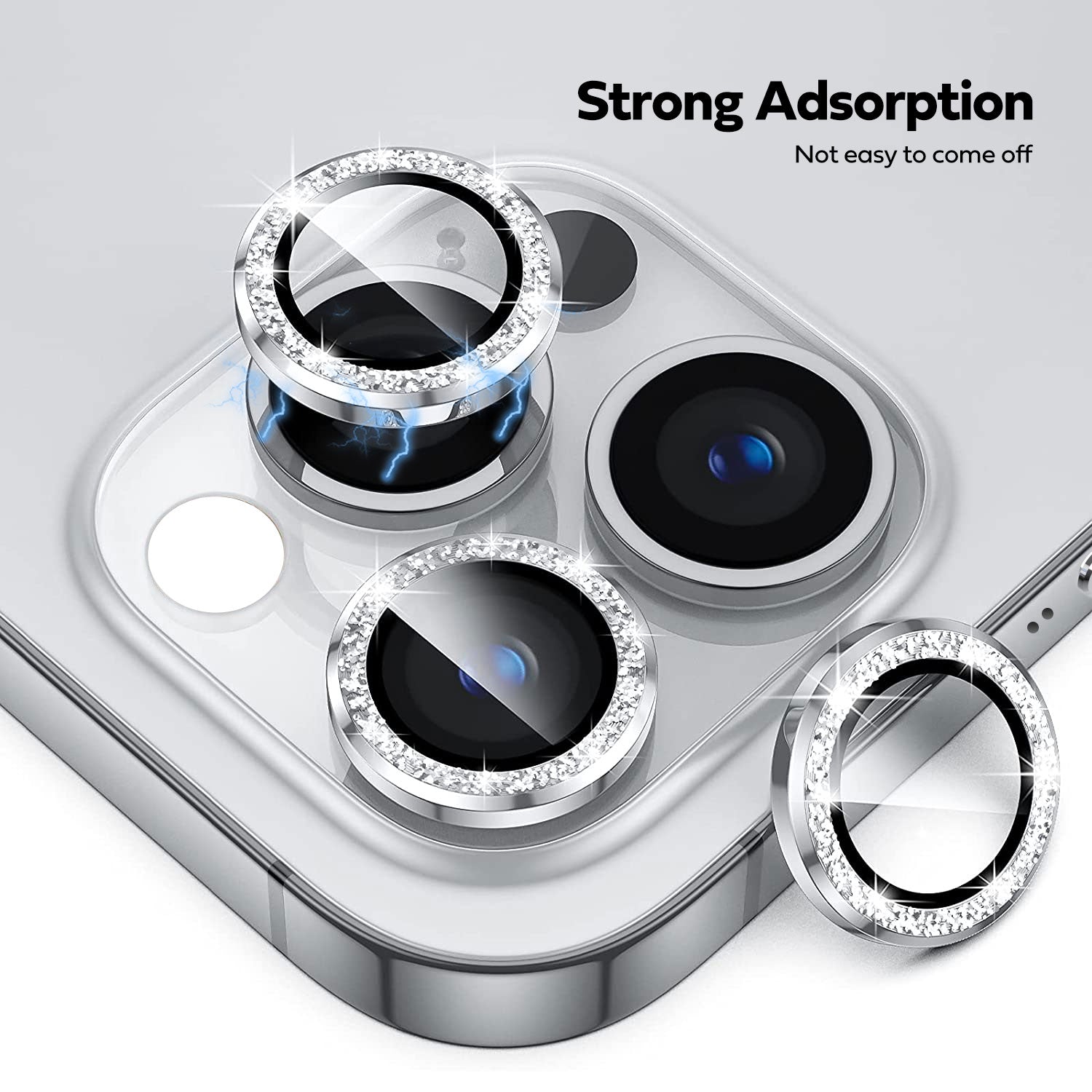 Tough On iPhone 16 Pro Max Camera lens Protector Tempered Glass Individual Ring