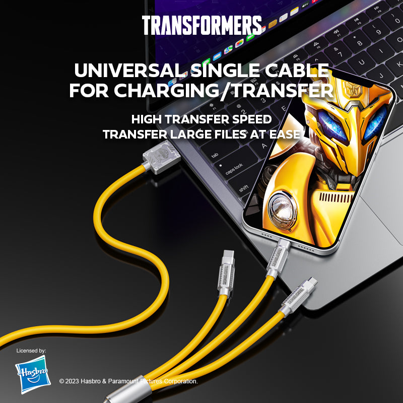 Transformers 3 in 1 Charger Cable Fast Charging 1.2M