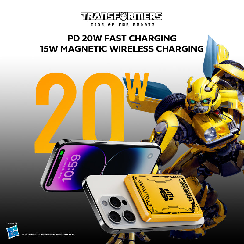 Transformers Magnetic Wireless Portable 10000mAh 15W Fast Charger Power Bank TF-D02