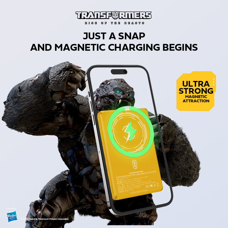 Transformers Magnetic Wireless Portable 10000mAh 15W Fast Charger Power Bank TF-D02