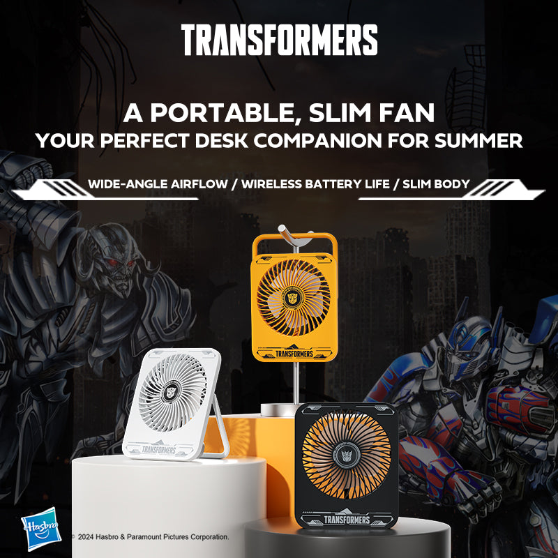 Transformers Portable Desktop Fan With 3 Speed Levels TF-F01