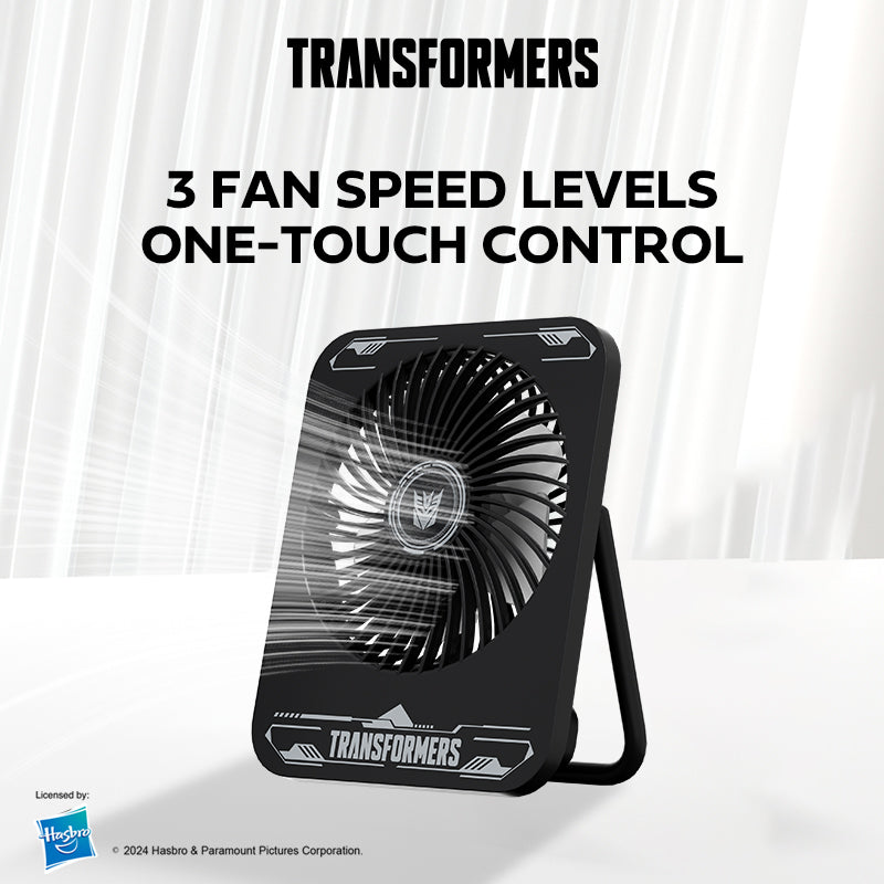 Transformers Portable Desktop Fan With 3 Speed Levels TF-F01