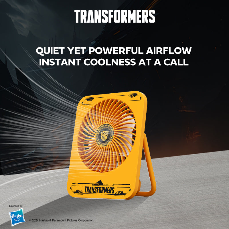 Transformers Portable Desktop Fan With 3 Speed Levels TF-F01