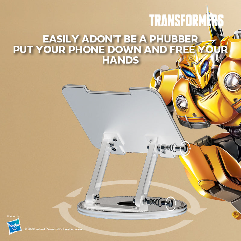 Transformers Rotating Foldable iPad Holder Stand Sliver TF-X02