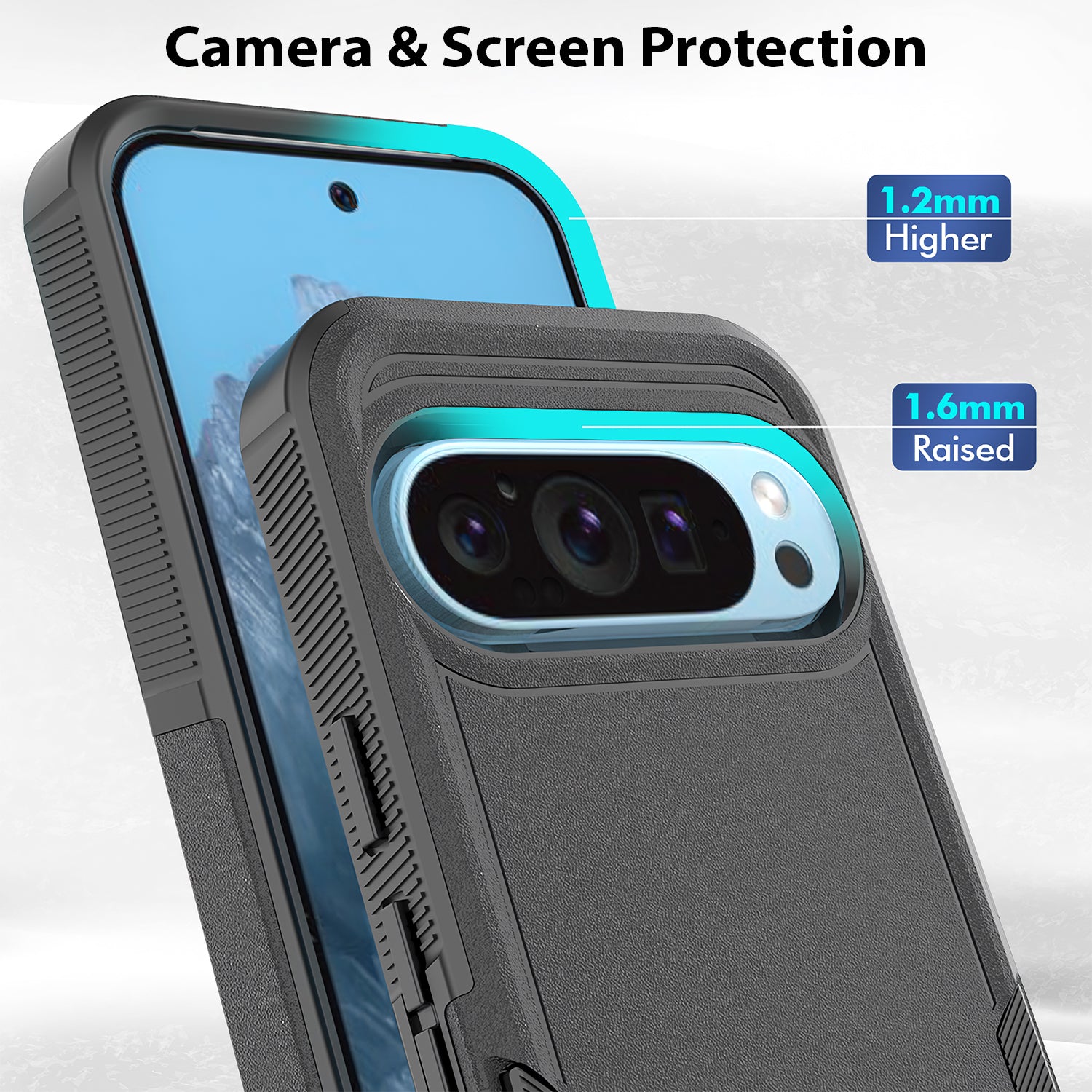 Tough On Google Pixel 9 Pro Case Tough Armor Black