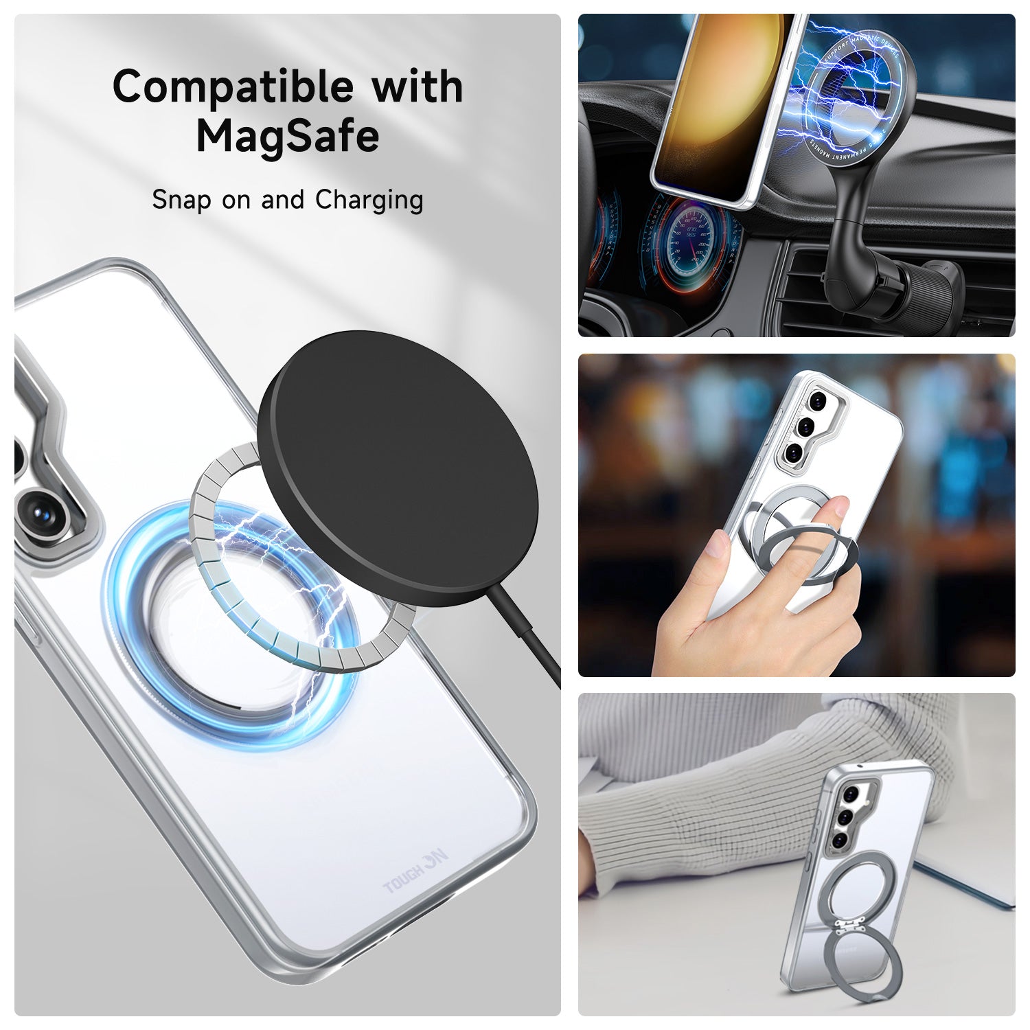 Tough On Samsung Galaxy S24 FE 5G Case 360° Rotate Stand With MagSafe