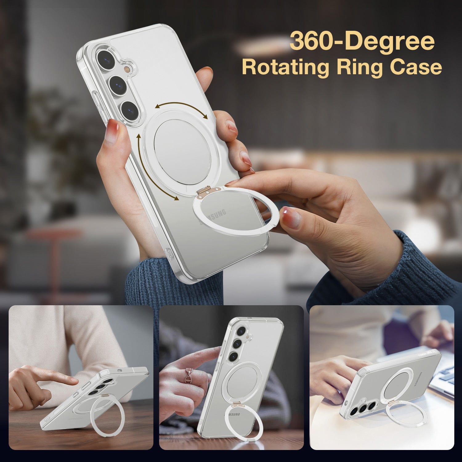 Tough On Samsung Galaxy S25 Case 360° Rotate Stand With MagSafe