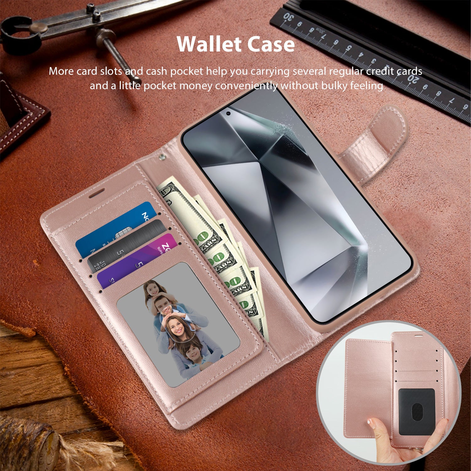 Tough On Samsung Galaxy S25 Ultra Flip Wallet Leather Case