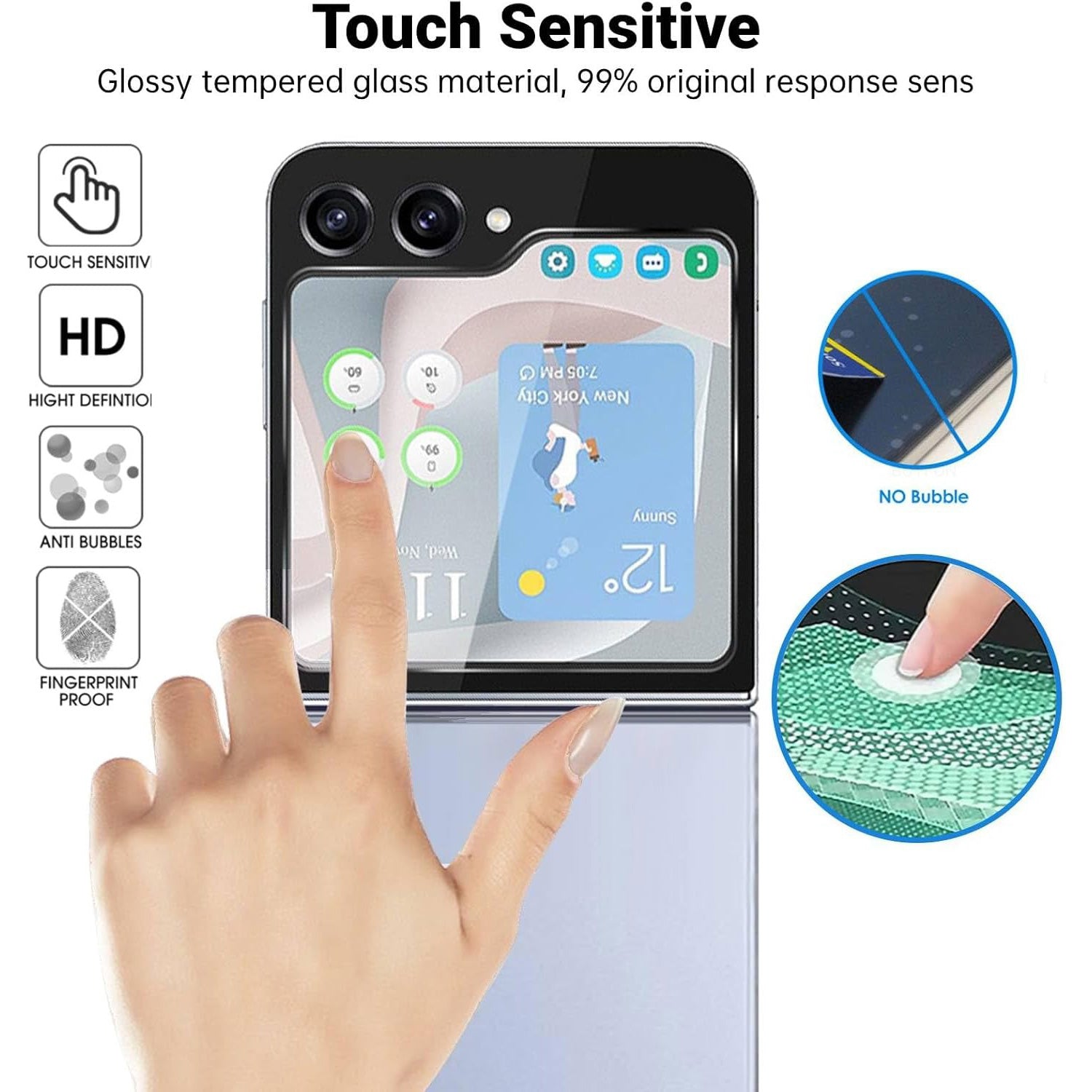 Tough On Samsung Galaxy Z Flip6 Tempered Glass Screen Protector