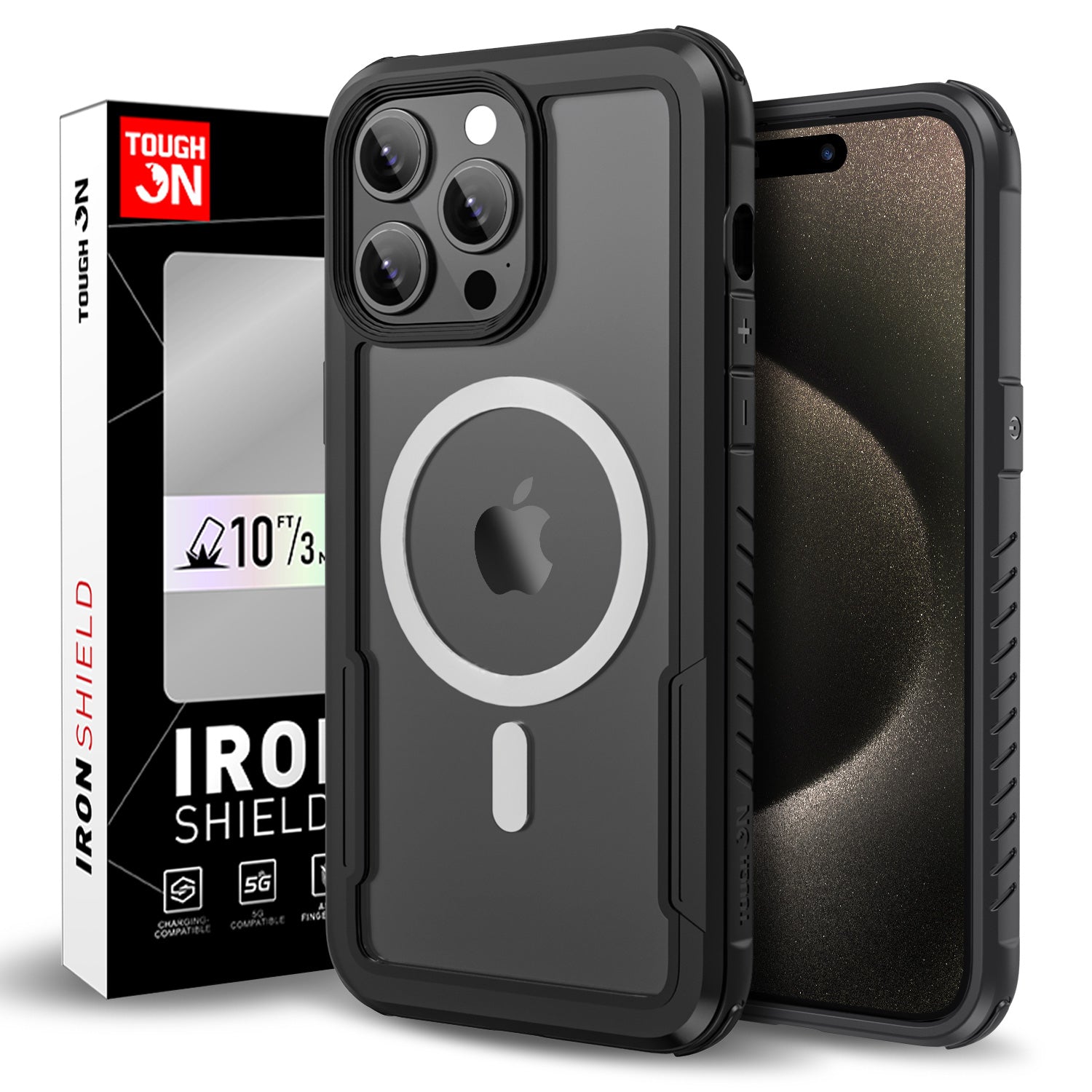 Tough On iPhone 12 Pro Max Case Iron Shield with MagSafe