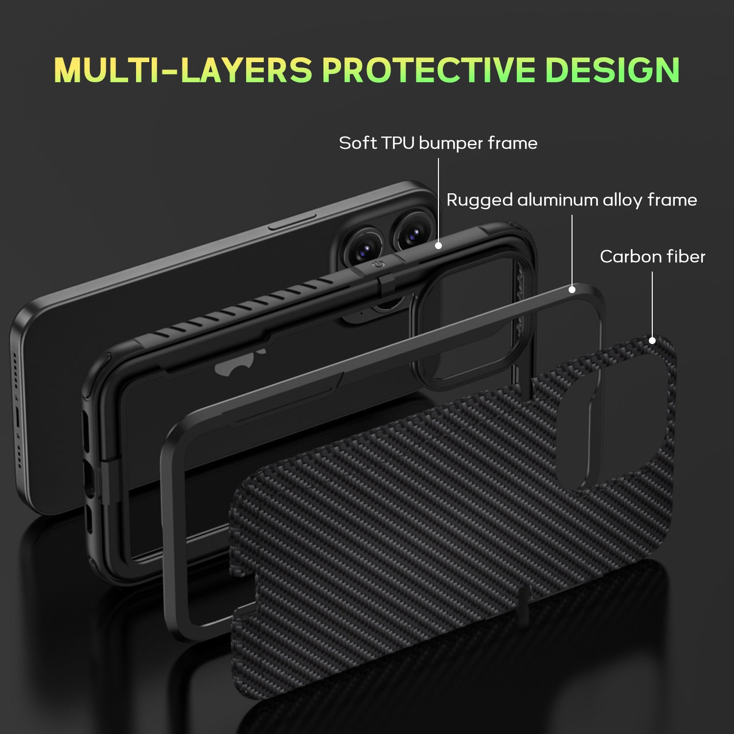 Tough On iPhone 12 Pro Max Case Iron Shield with MagSafe