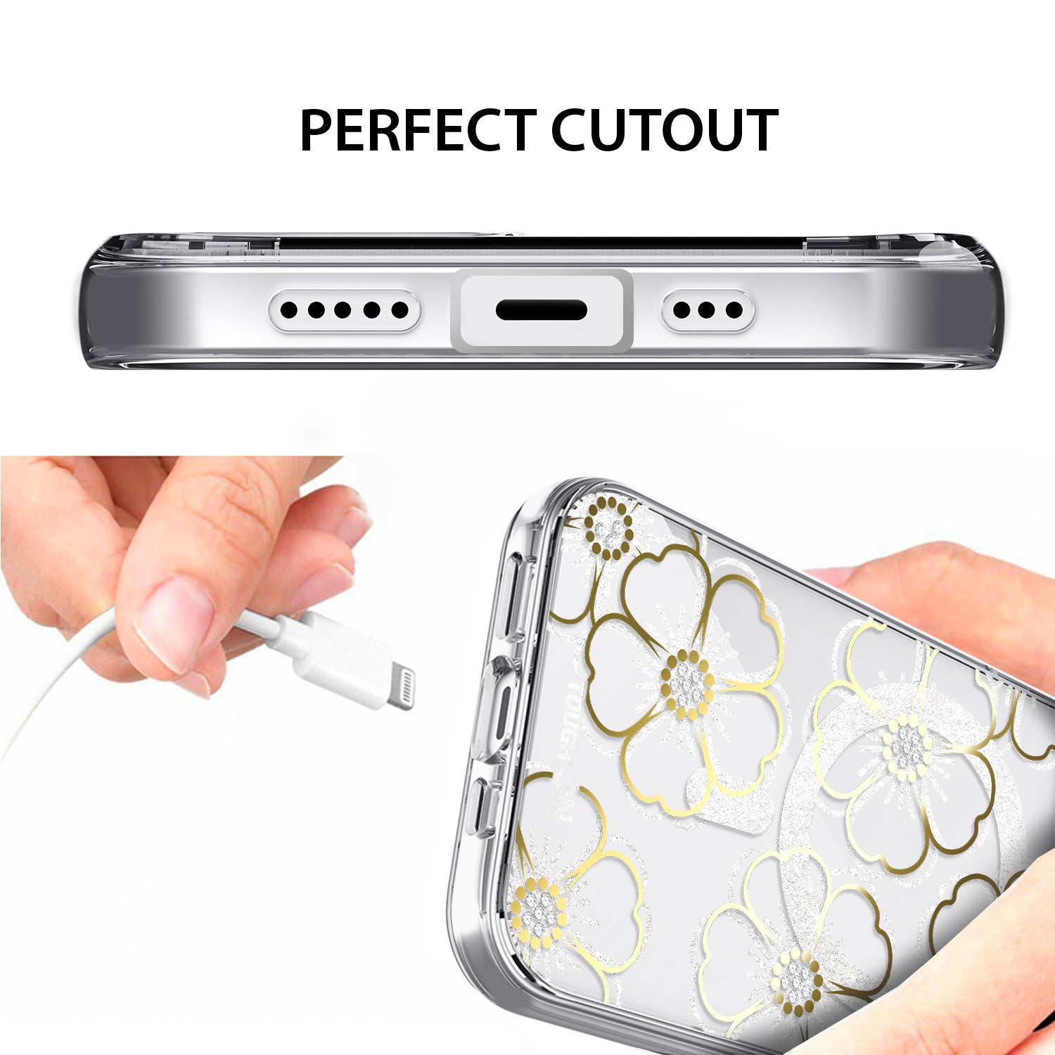 Tough On iPhone 14 Pro Case Floral Emerald With Magsafe