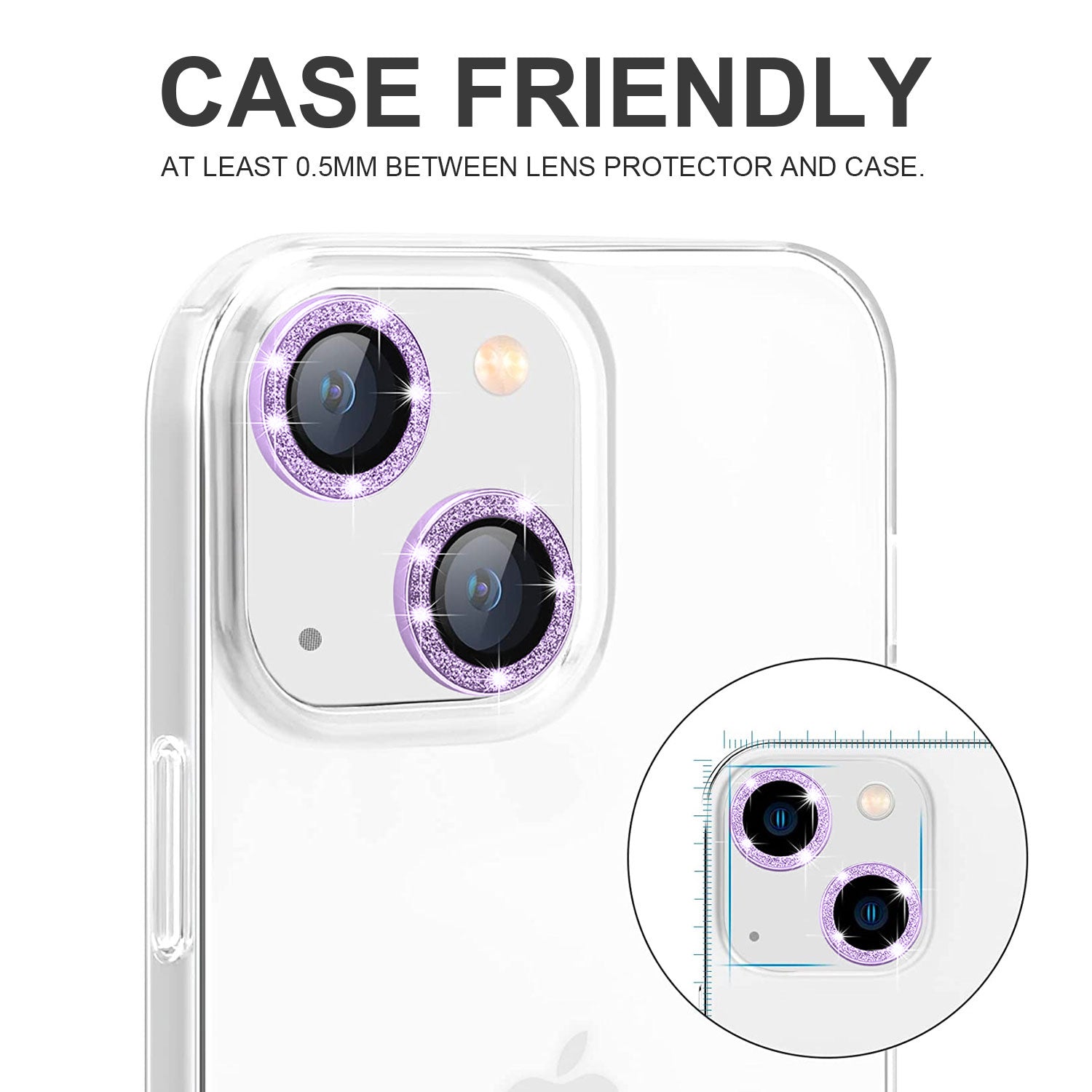 Tough On iPhone 15 Camera lens Protector Tempered Glass Individual Ring