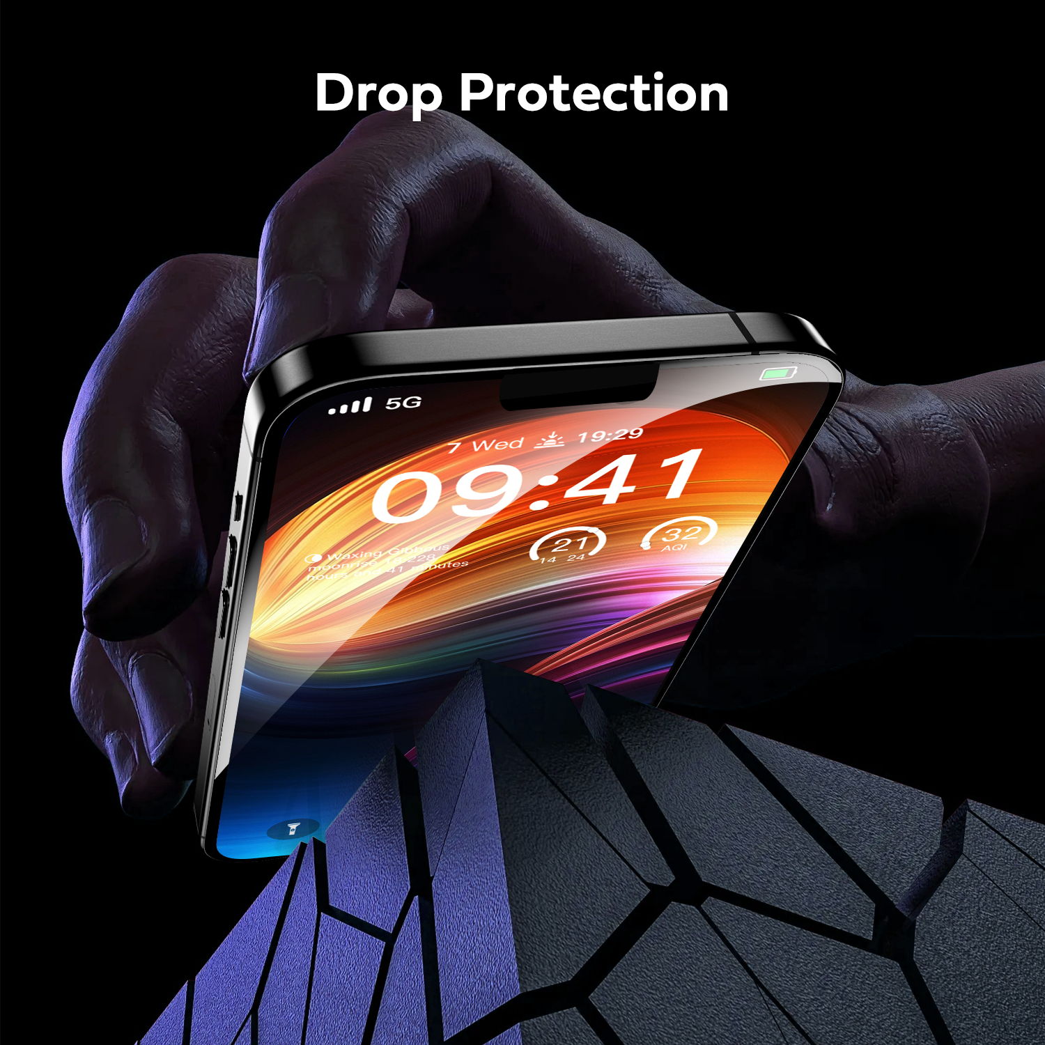 Tough On iPhone 15 Pro Max Nano Glass Screen Protector with Installation Kit