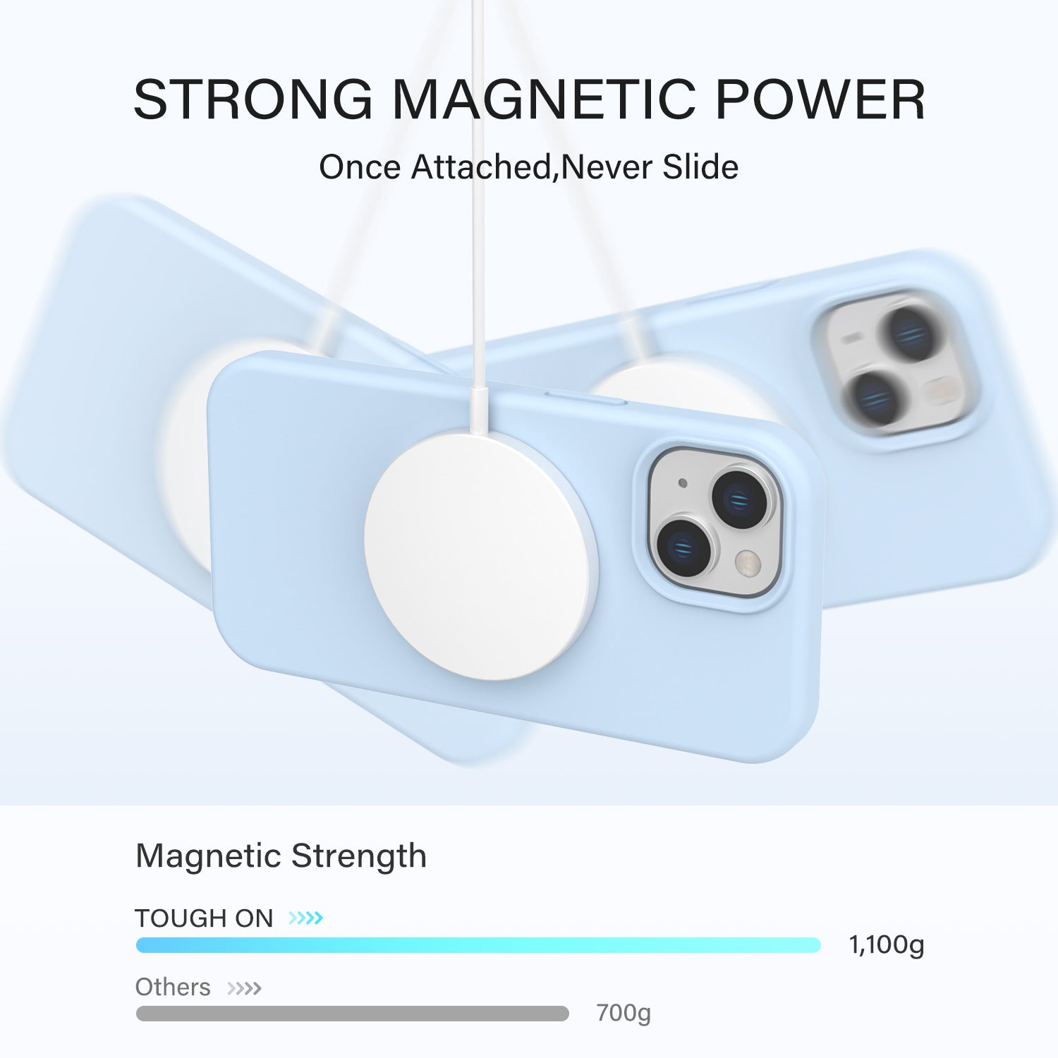 Tough On iPhone 15 Strong Liquid Silicone Case with Magsafe