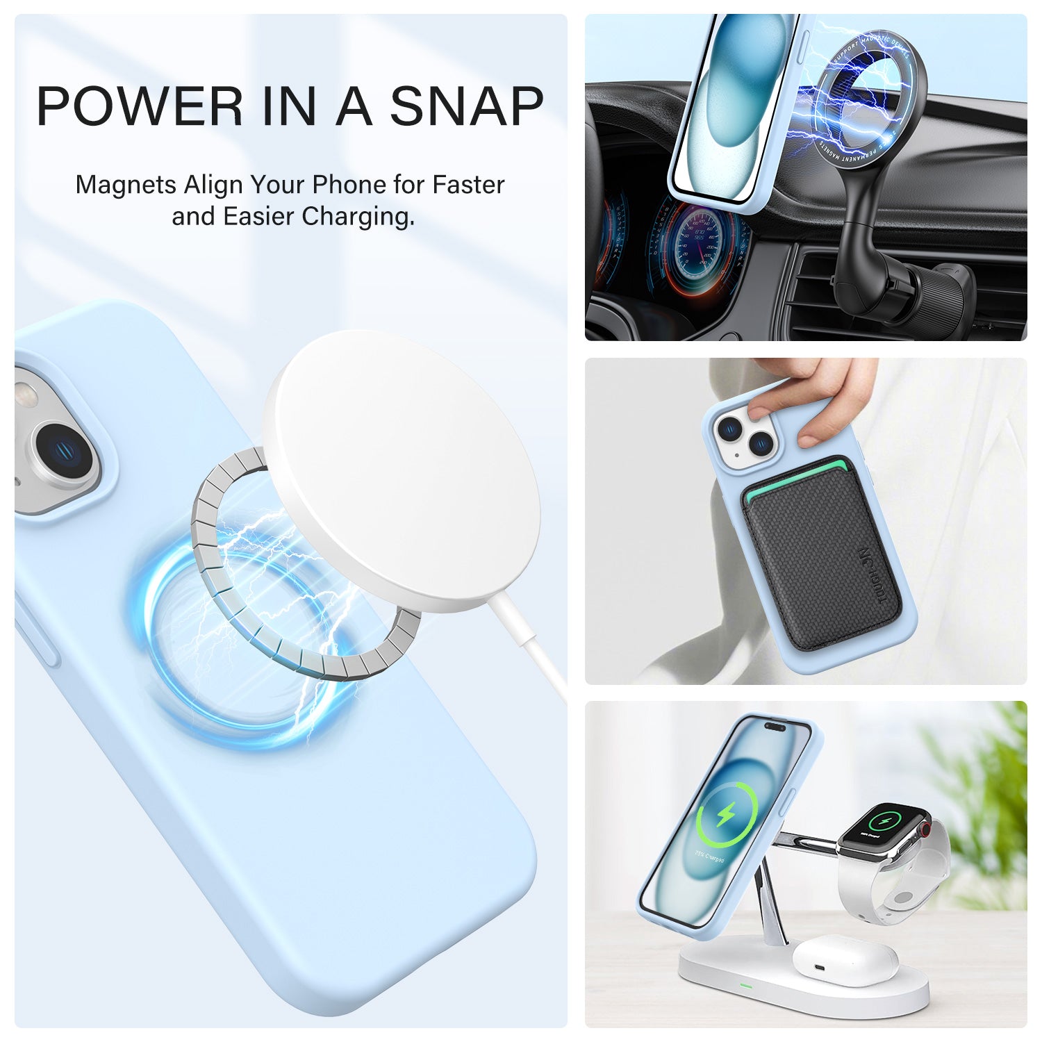 Tough On iPhone 15 Strong Liquid Silicone Case with Magsafe