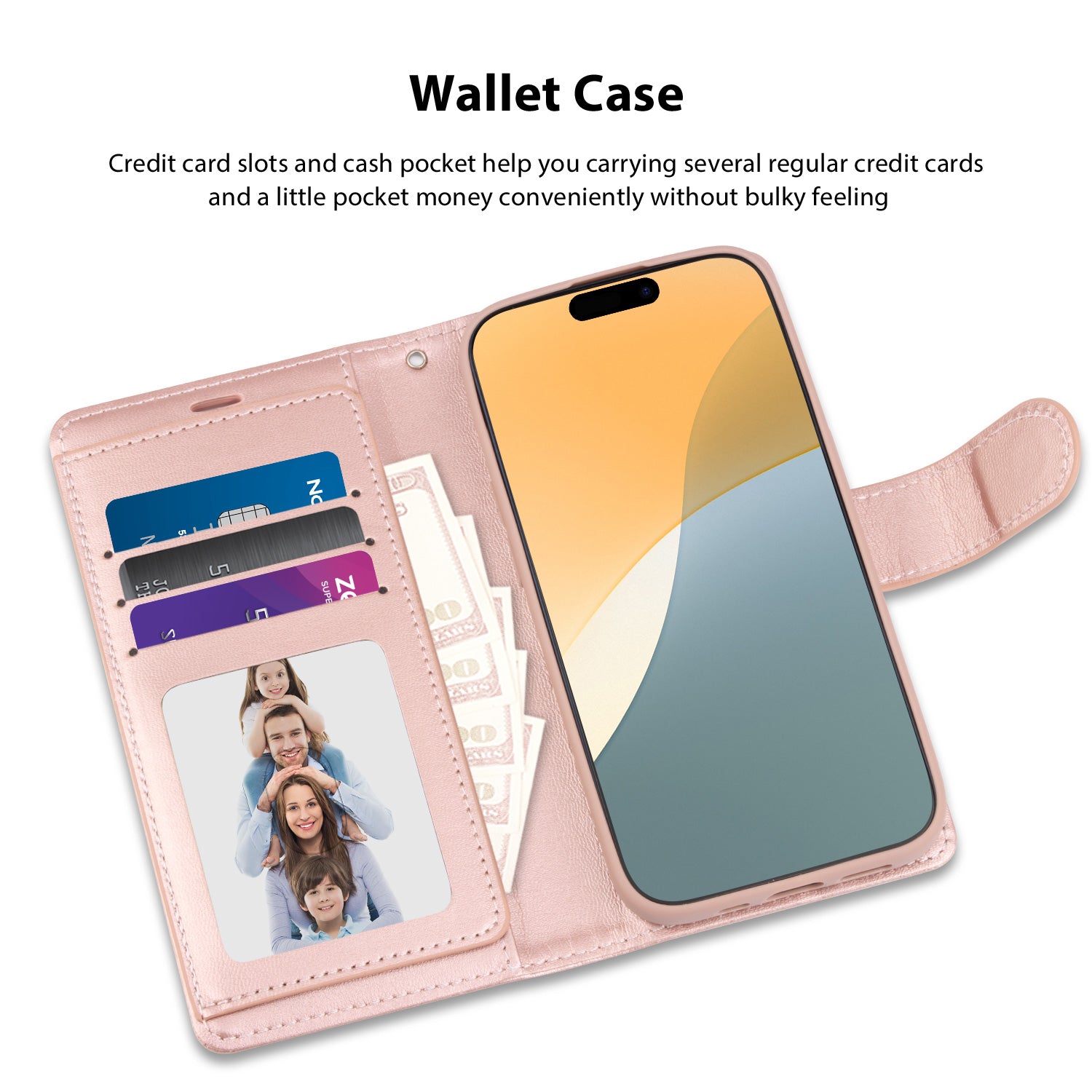 Tough On iPhone 16 Plus Flip Wallet Leather Case