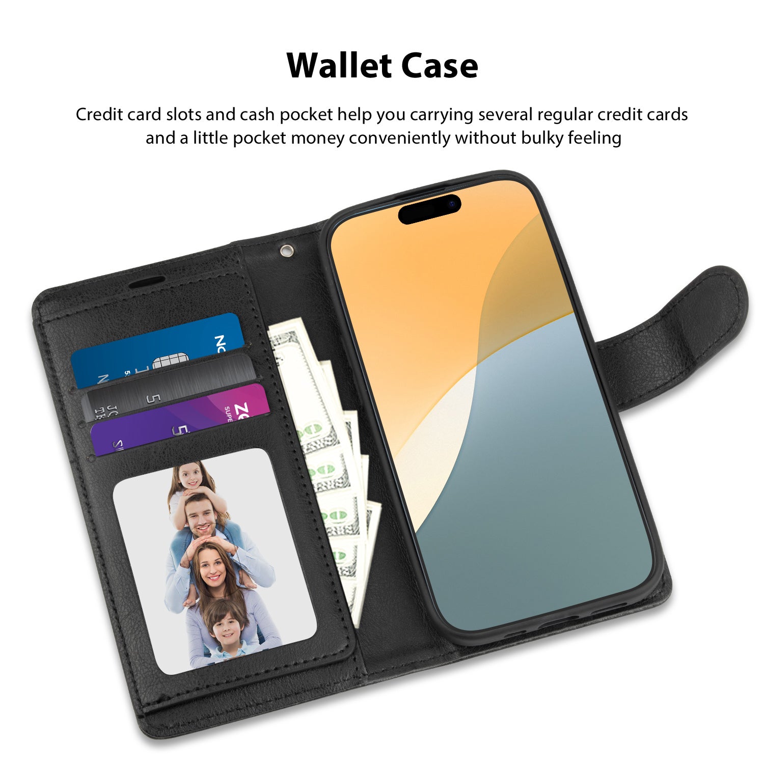 Tough On iPhone 16 Pro Flip Wallet Leather Case