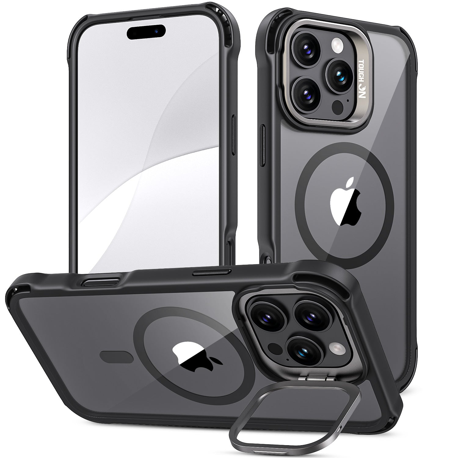 Tough On iPhone 16 Pro Case with Camera Stand Black MagSafe Compatible