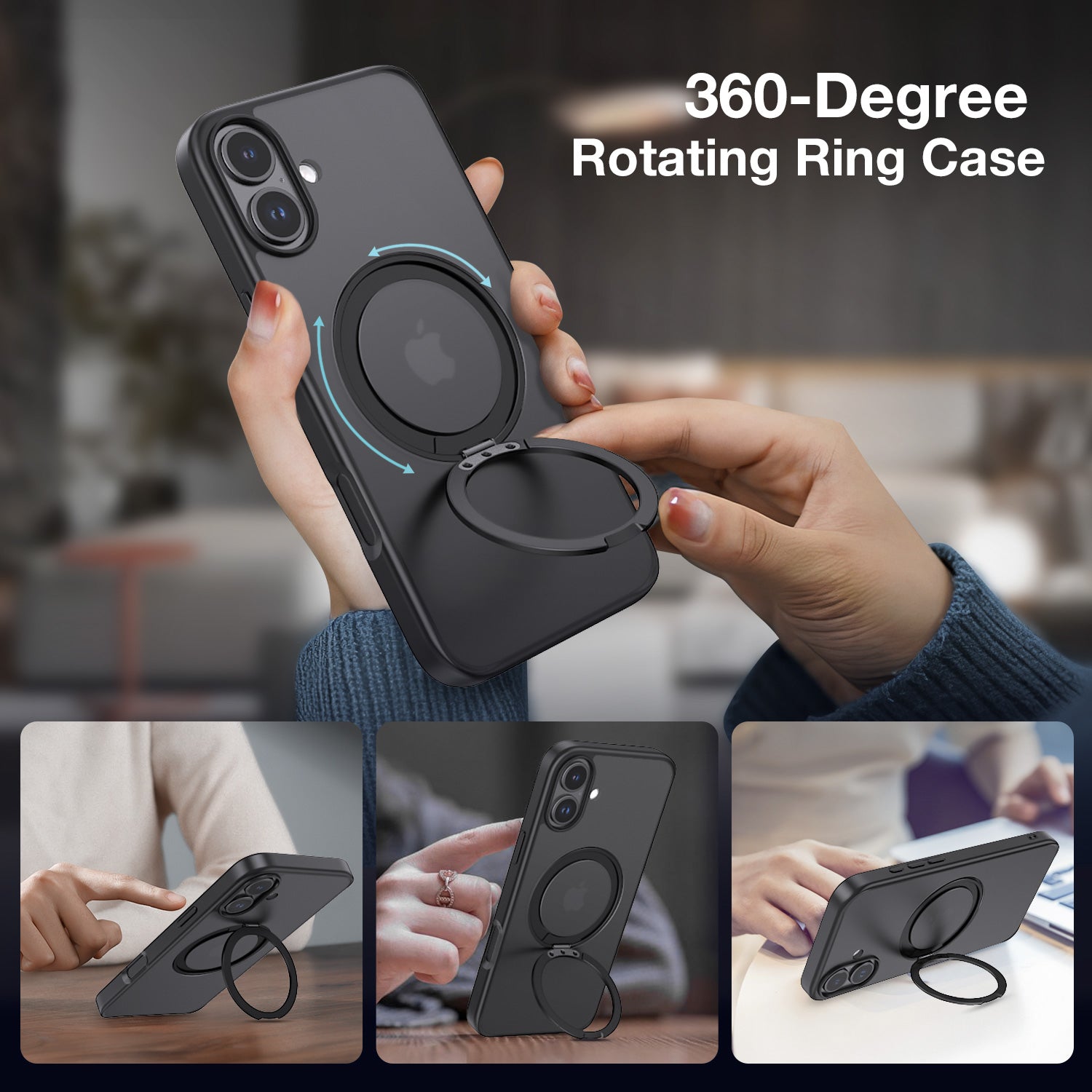 Tough On iPhone 16 Case 360° Rotate Stand With MagSafe