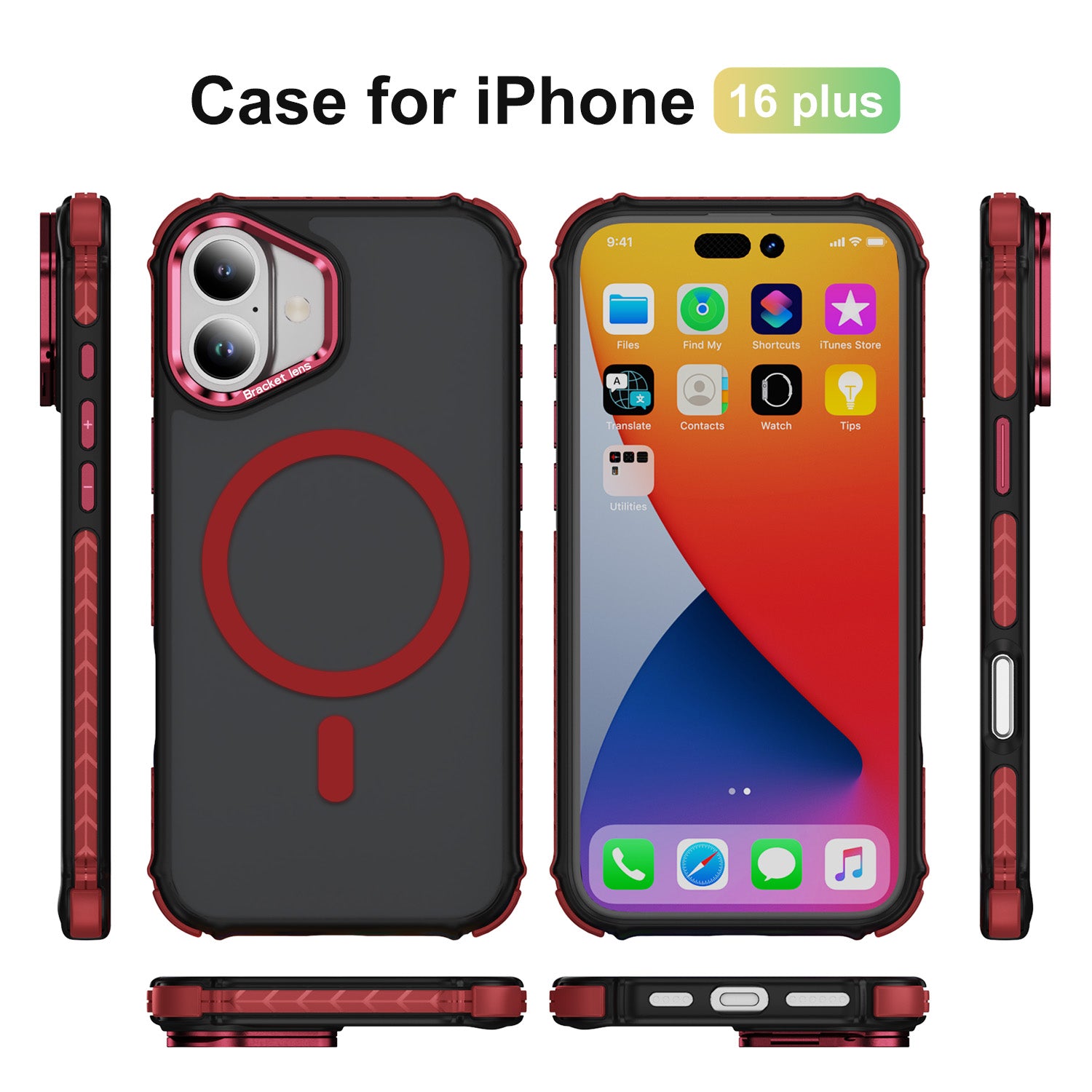 Tough On iPhone 16 Plus MagSafe Case with Camera Stand