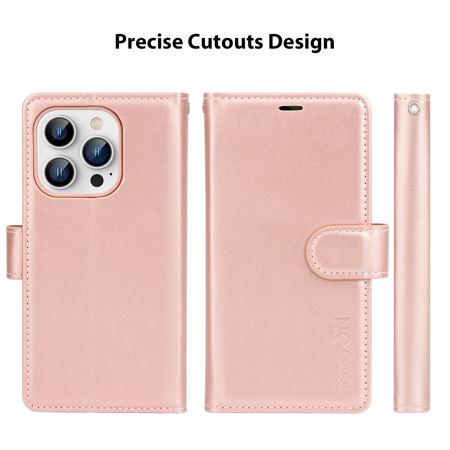 Tough On iPhone 16 Pro Flip Wallet Leather Case