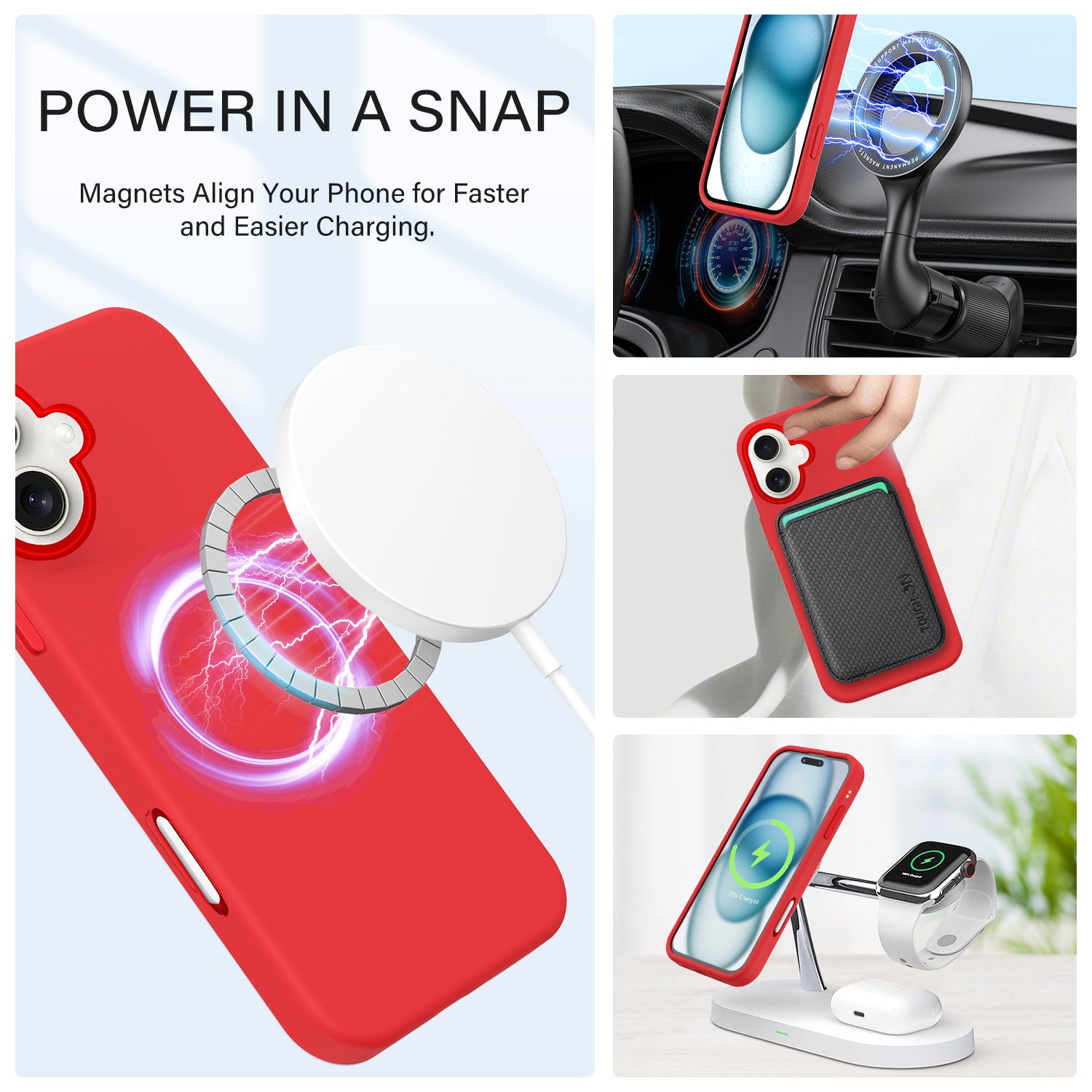 Tough On iPhone 16 Strong Liquid Silicone Case with Magsafe