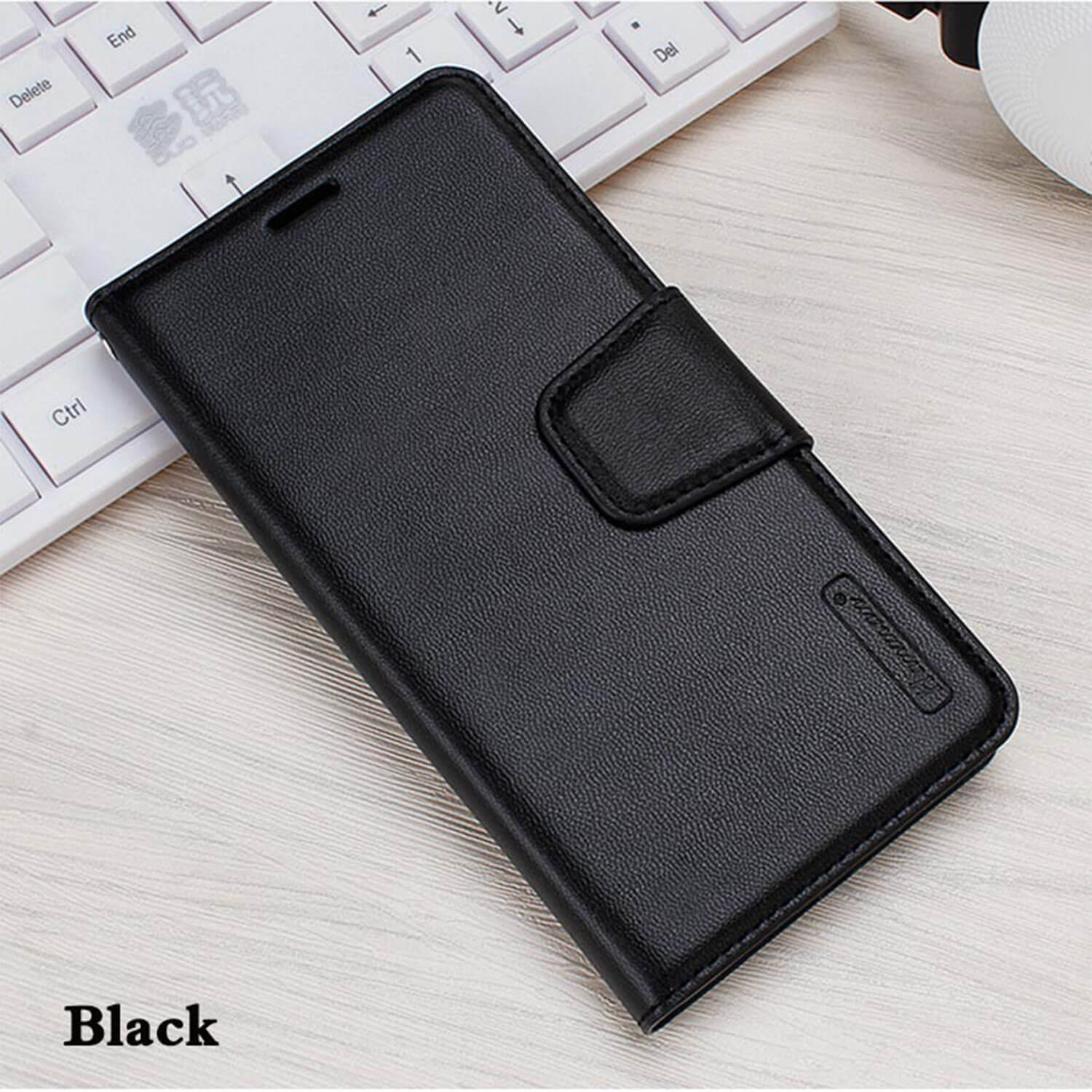 Hanman Samsung Galaxy A13 4G Leather Case Wallet Black